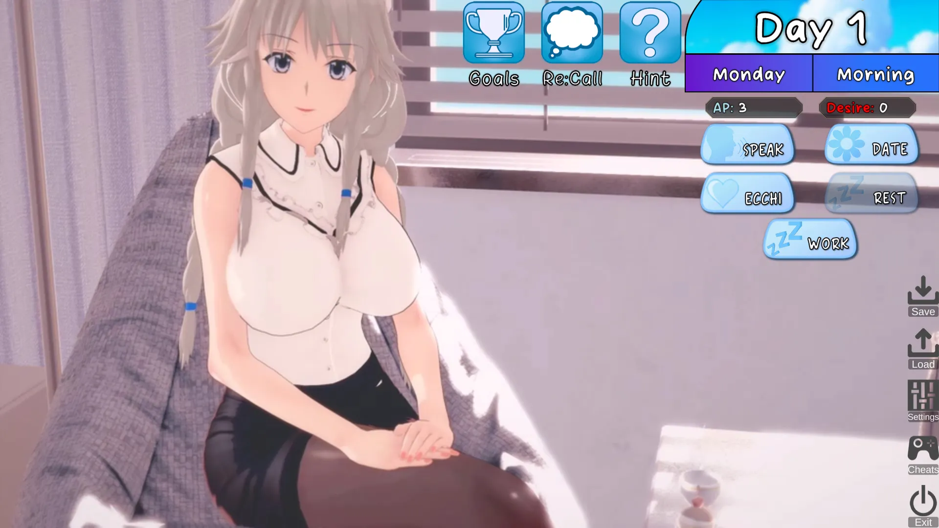 Digital Crush – Grayfia gameplay screenshot 2 (Ren'Py adult game) by Winterfire – free download