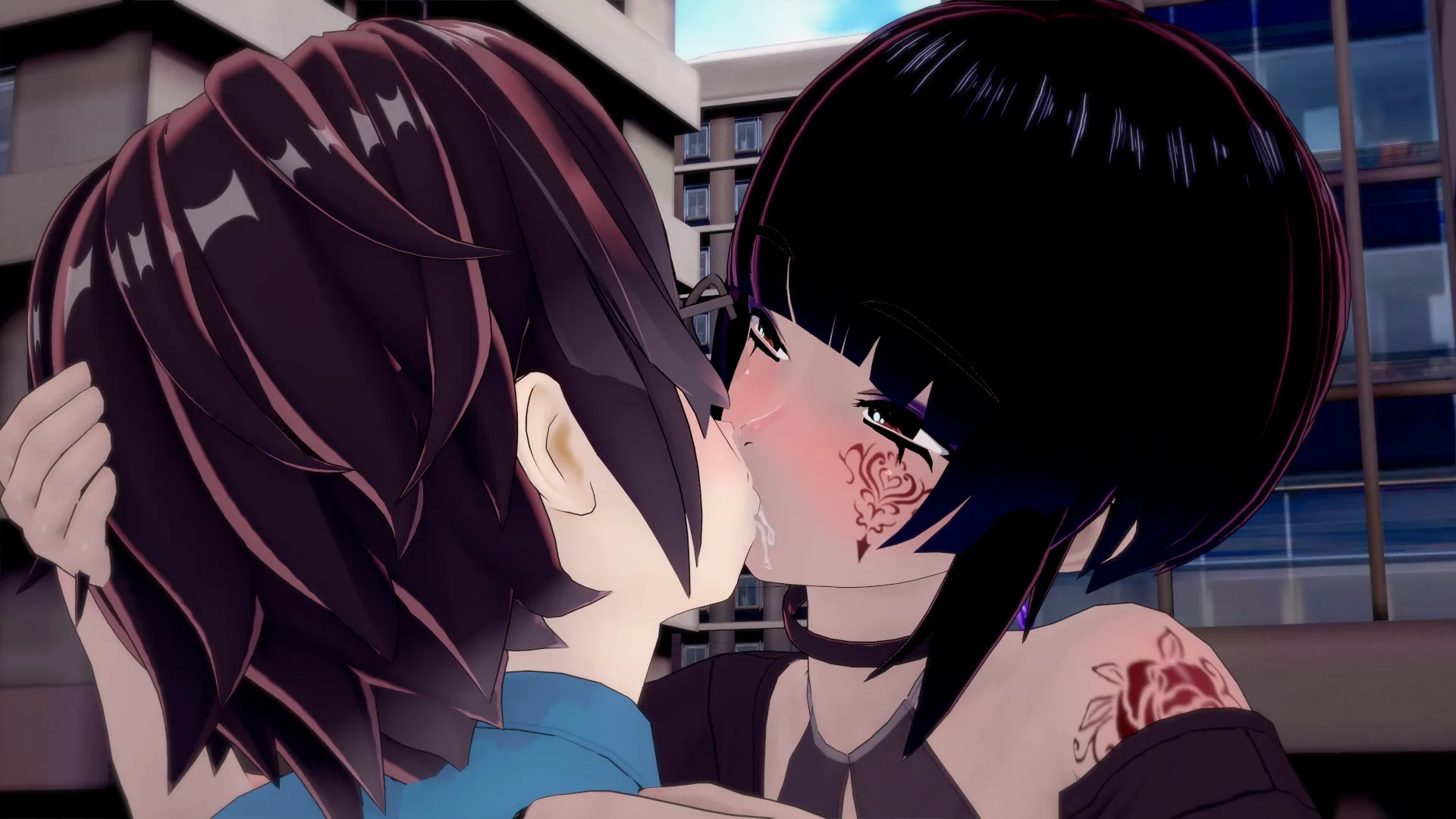 Domme Lesbian Memories gameplay screenshot 8 (Ren'Py adult game) by Kazumatsu – free download