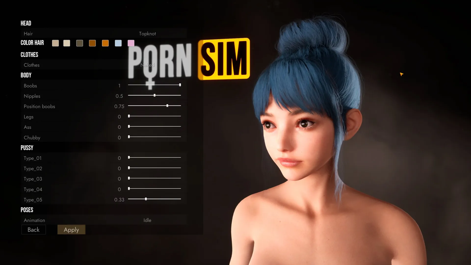 Porn Sim gameplay screenshot 5 (Ren'Py adult game) by Zuleyka Games Webpage – free download