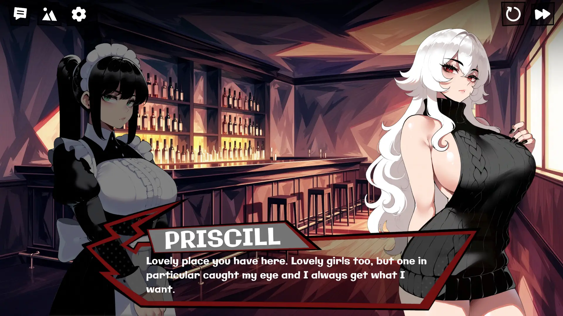 Waifu Inn 2 gameplay screenshot 8 (Ren'Py adult game) by Shiro Games Studio – free download