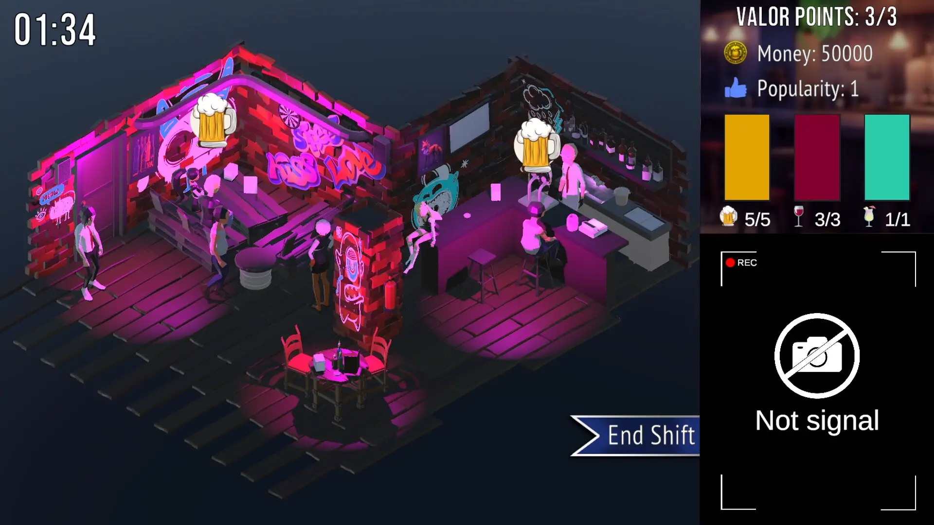 Nightlife gameplay screenshot 5 (Ren'Py adult game) by Kitsune's Secrets – free download