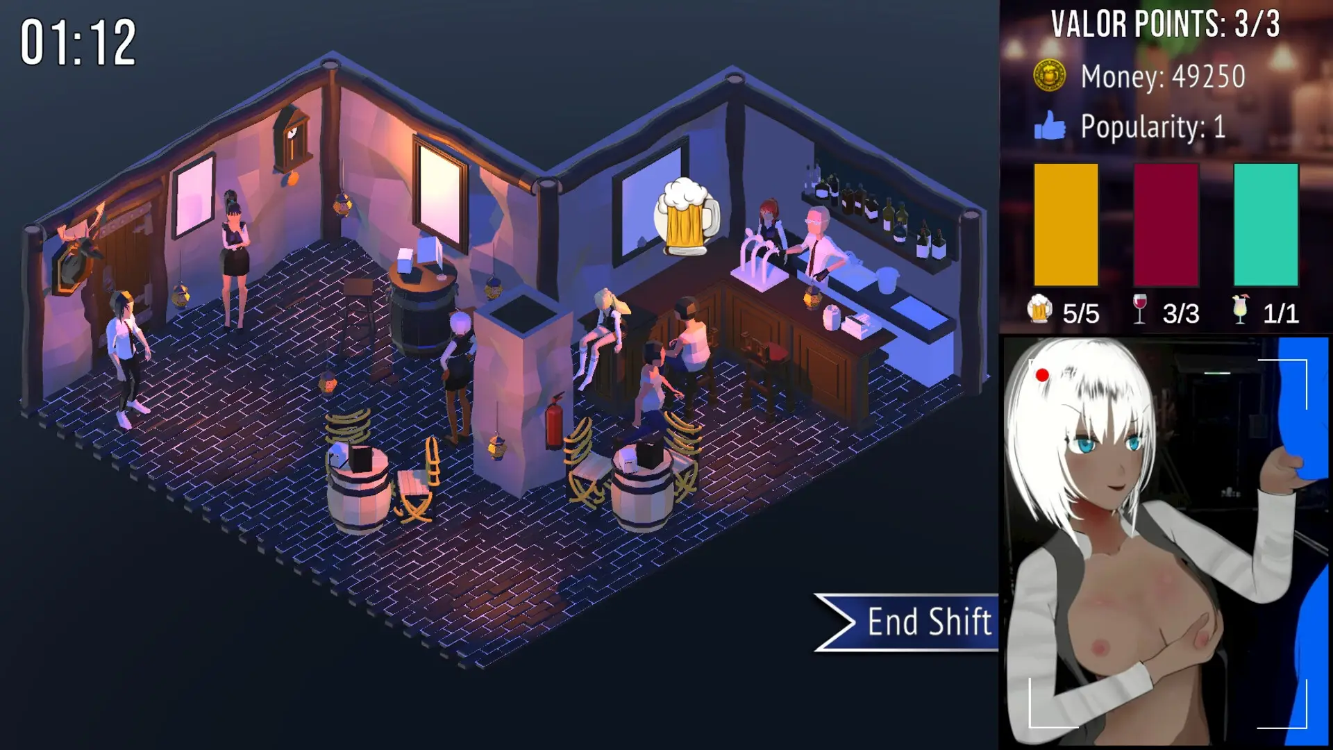 Nightlife gameplay screenshot 4 (Ren'Py adult game) by Kitsune's Secrets – free download