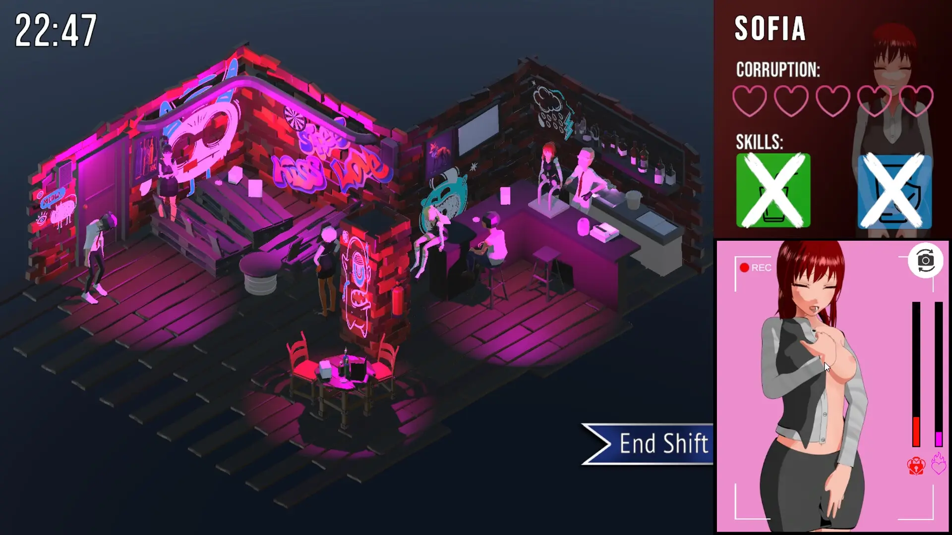 Nightlife gameplay screenshot 9 (Ren'Py adult game) by Kitsune's Secrets – free download
