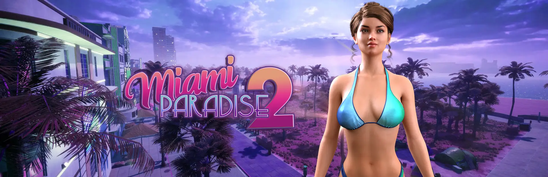 Miami Paradise 2 cover Demo – Ren'Py adult game by Entropy Digital Entertainment free download