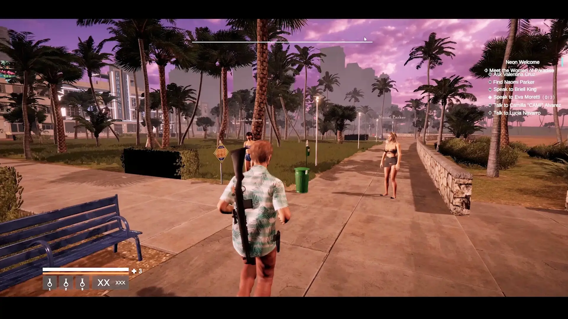 Miami Paradise 2 gameplay screenshot 2 (Ren'Py adult game) by Entropy Digital Entertainment – free download