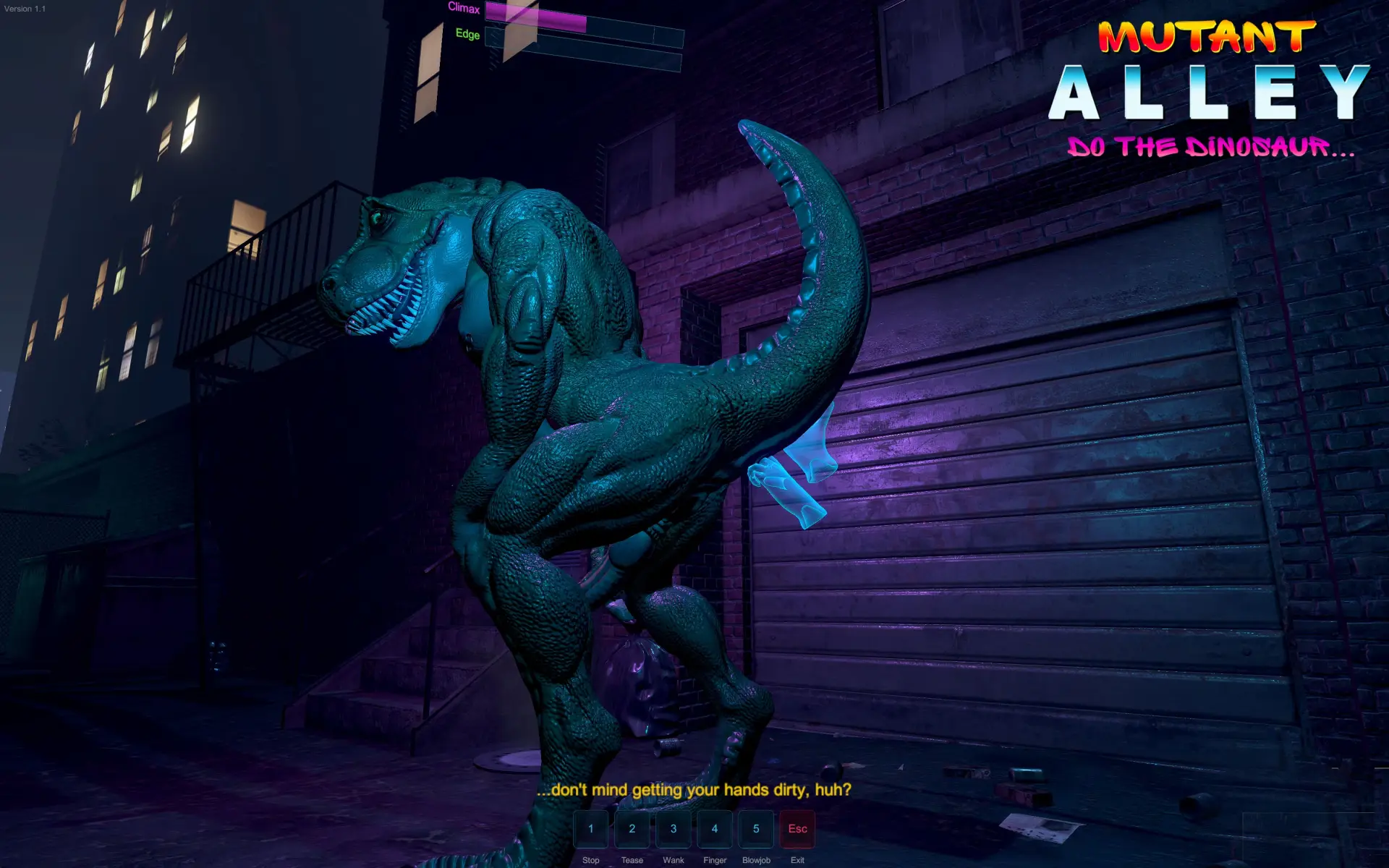 Mutant Alley gameplay screenshot 5 (Ren'Py adult game) by Tyranno – free download