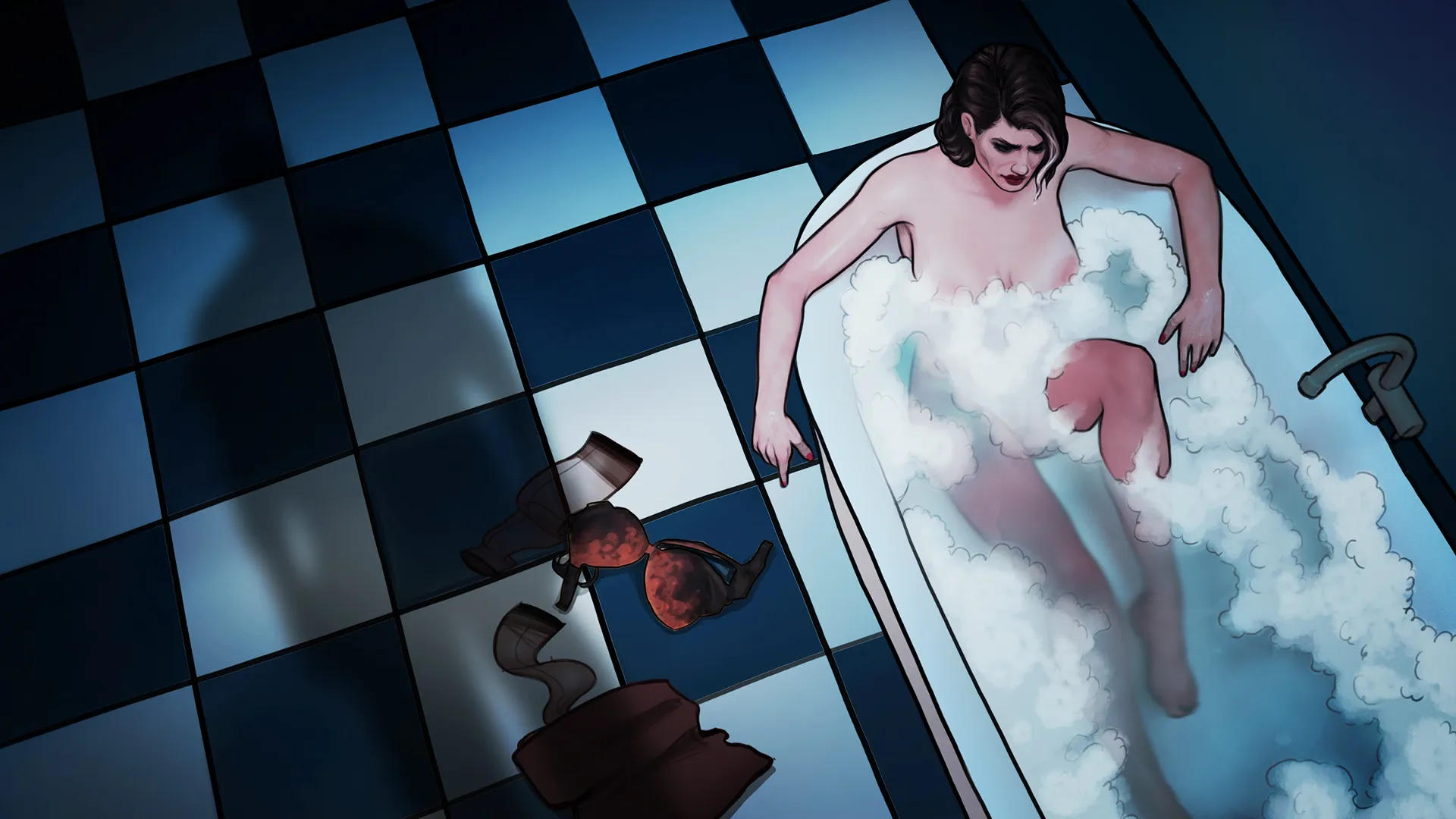 The Night Driver gameplay screenshot 1 (Ren'Py adult game) by BlackToad – free download