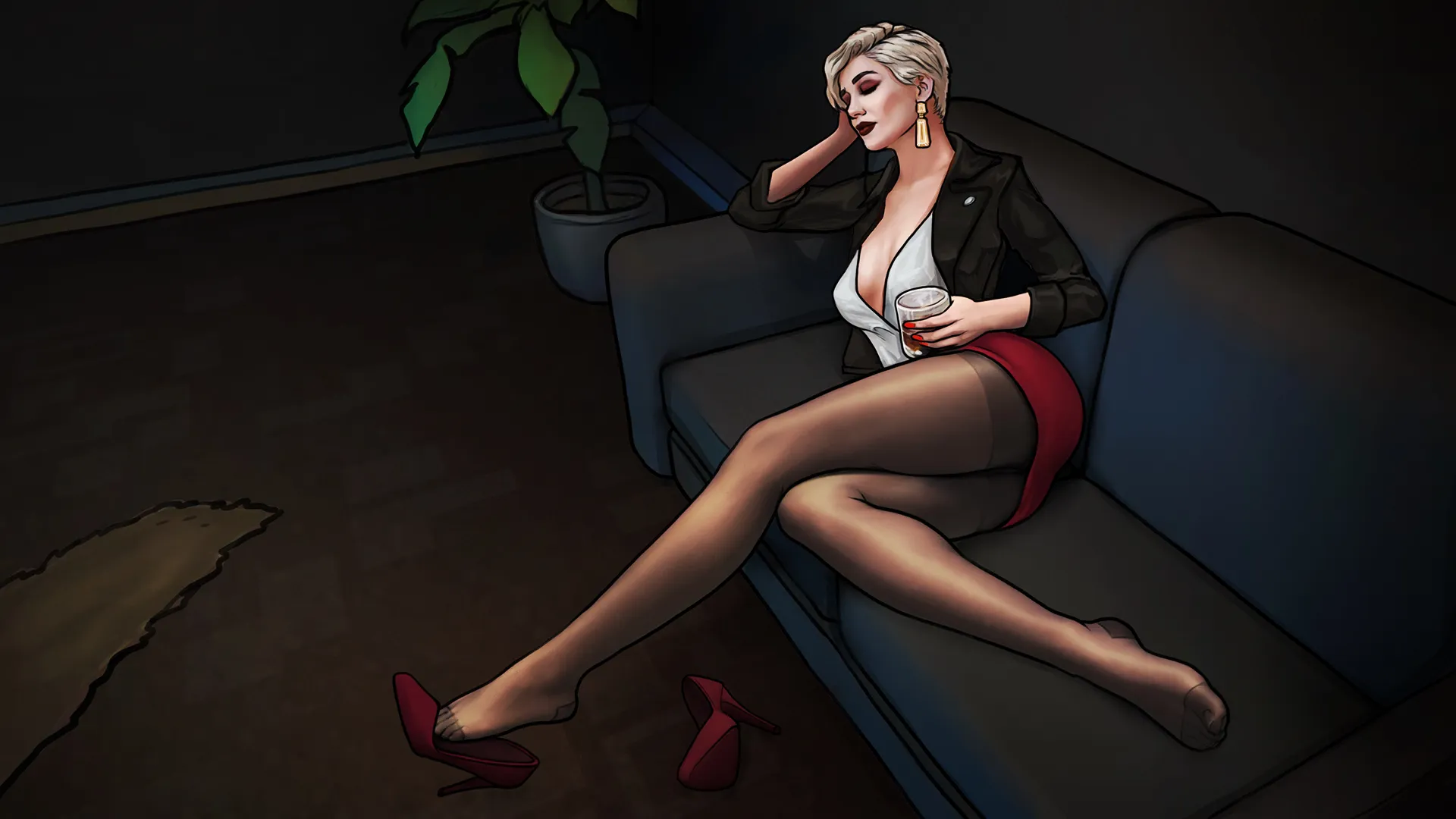 The Night Driver gameplay screenshot 3 (Ren'Py adult game) by BlackToad – free download