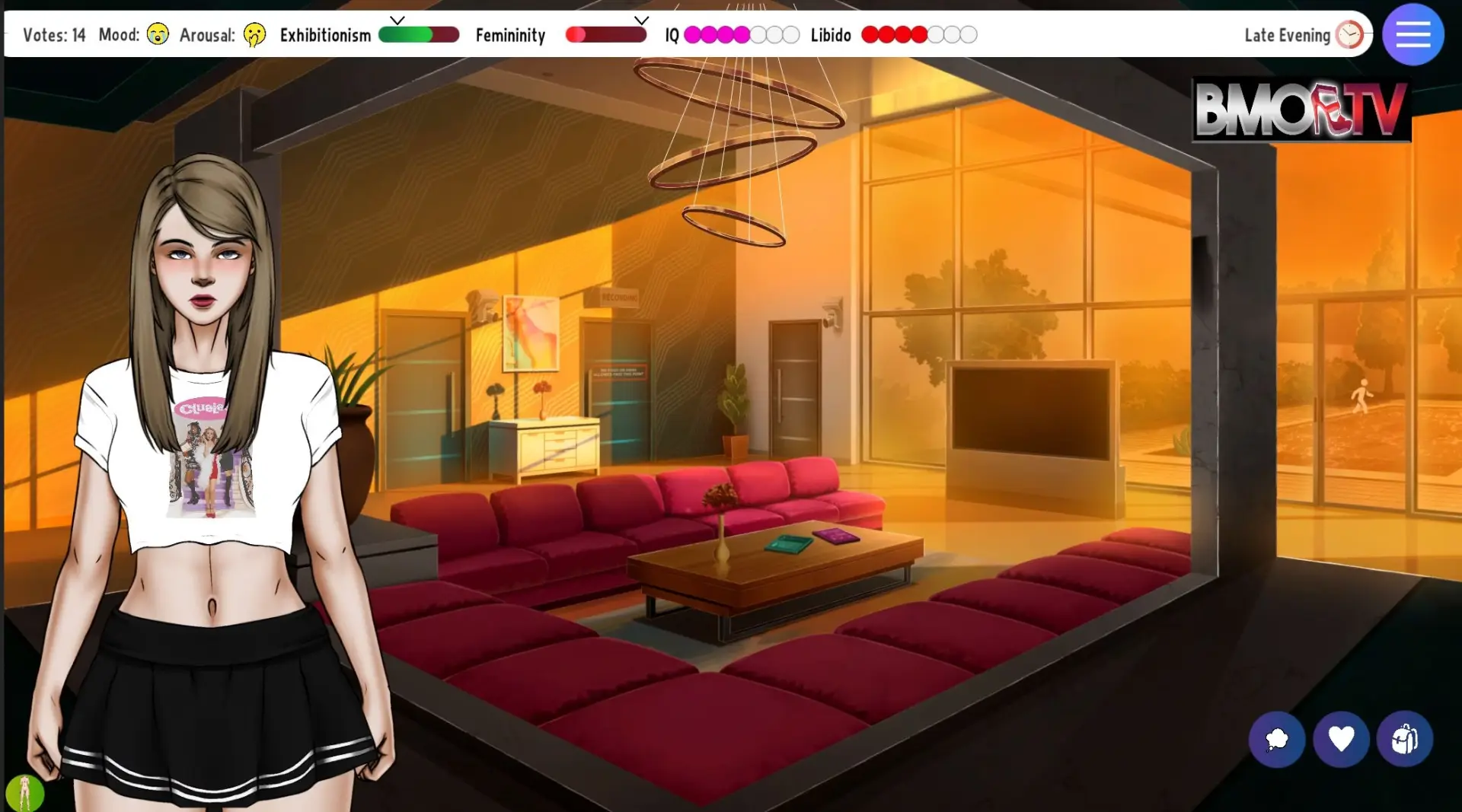 BMO TV gameplay screenshot 3 (Ren'Py adult game) by Rel.Pink – free download