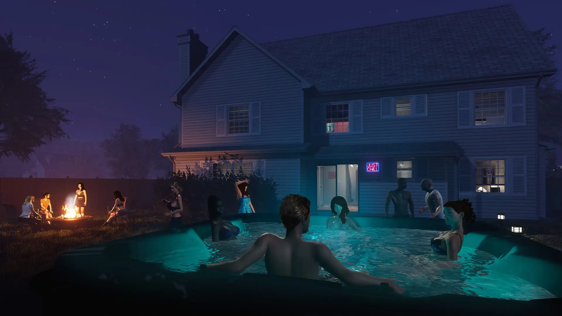 House Party gameplay screenshot 4 (Ren'Py adult game) by Eek! Games – free download
