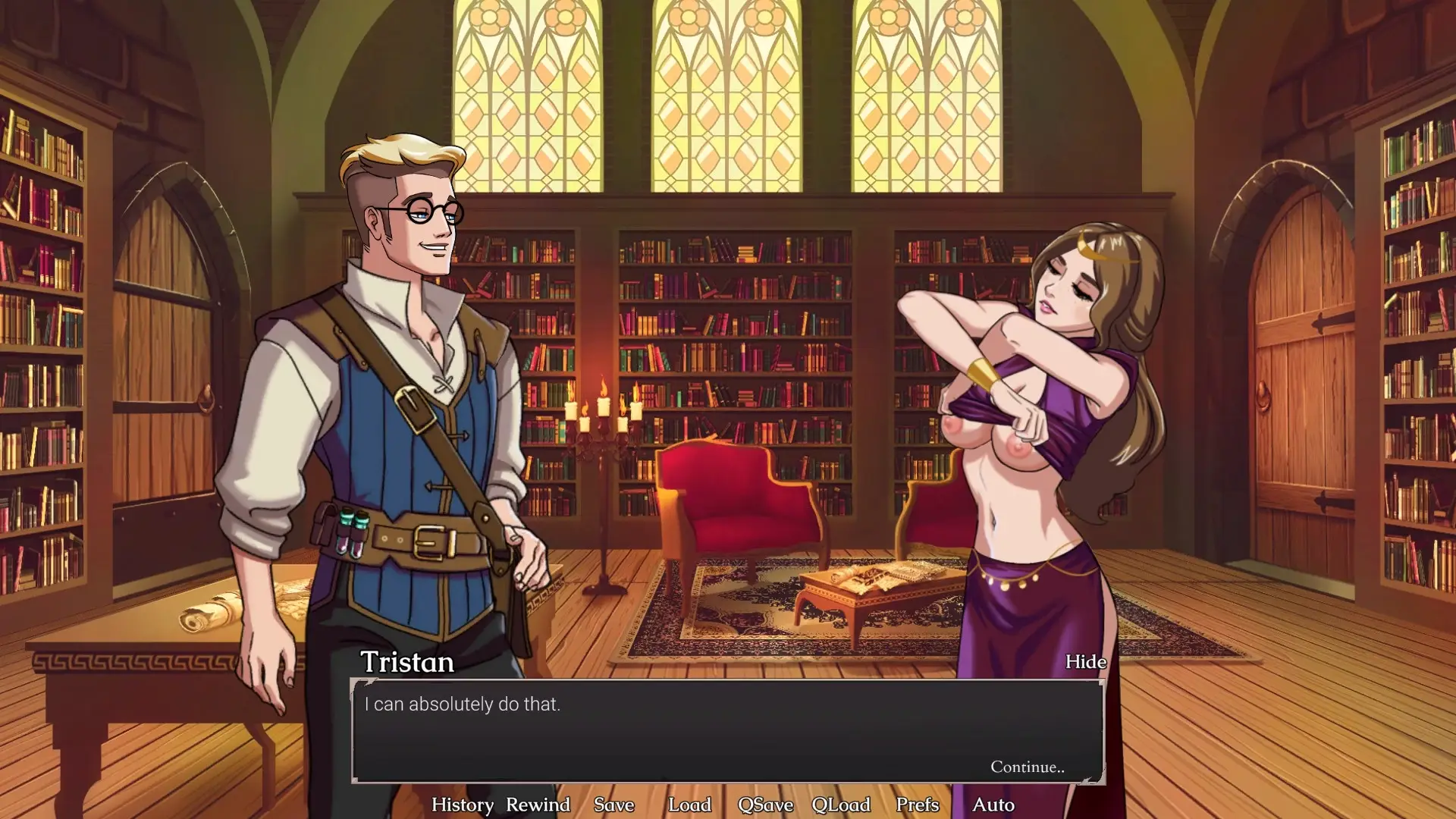 Sinners Landing gameplay screenshot 9 (Ren'Py adult game) by Flexible Media – free download