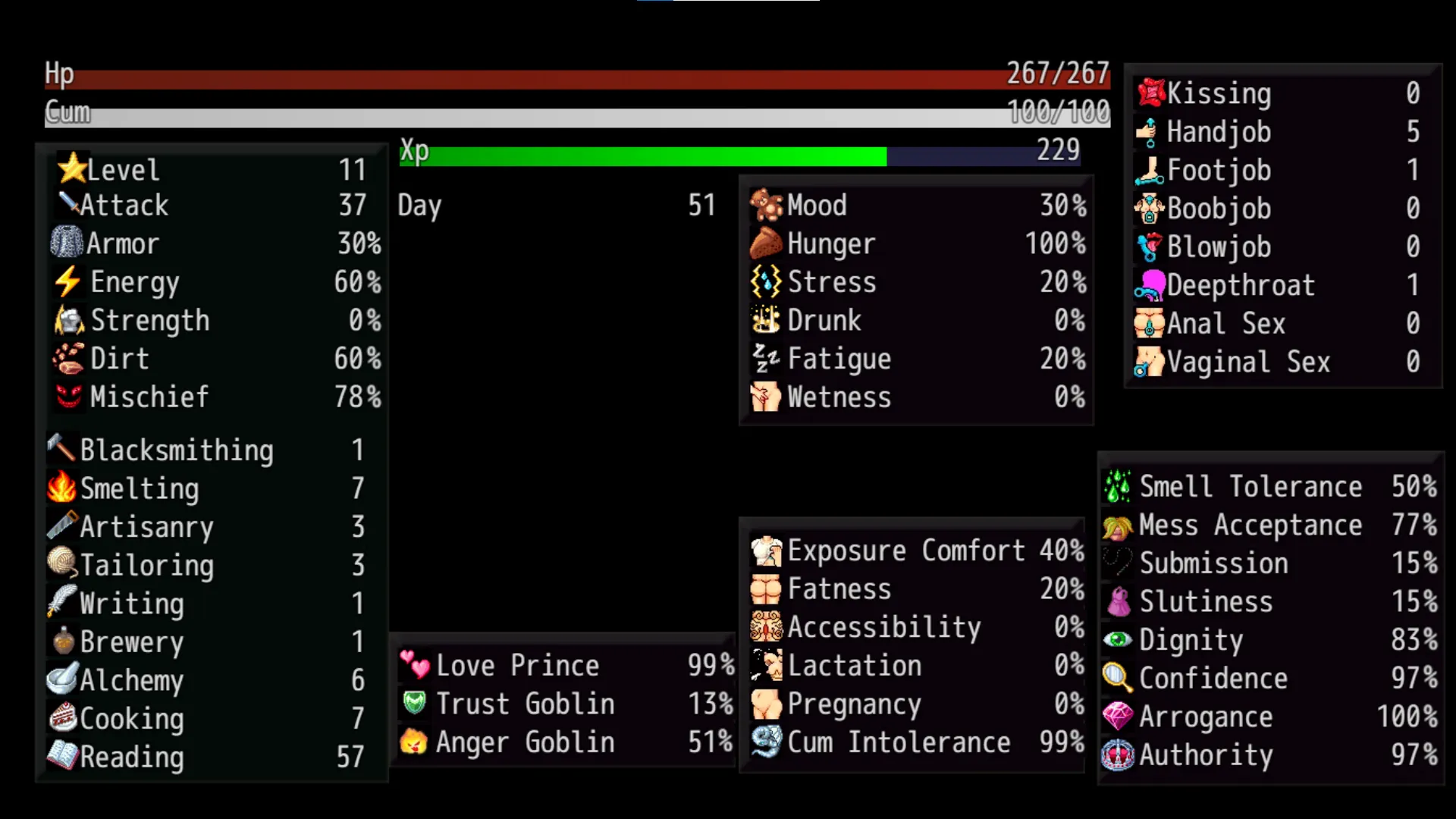 Princess in the Tower gameplay screenshot 1 (Ren'Py adult game) by X-Dew – free download