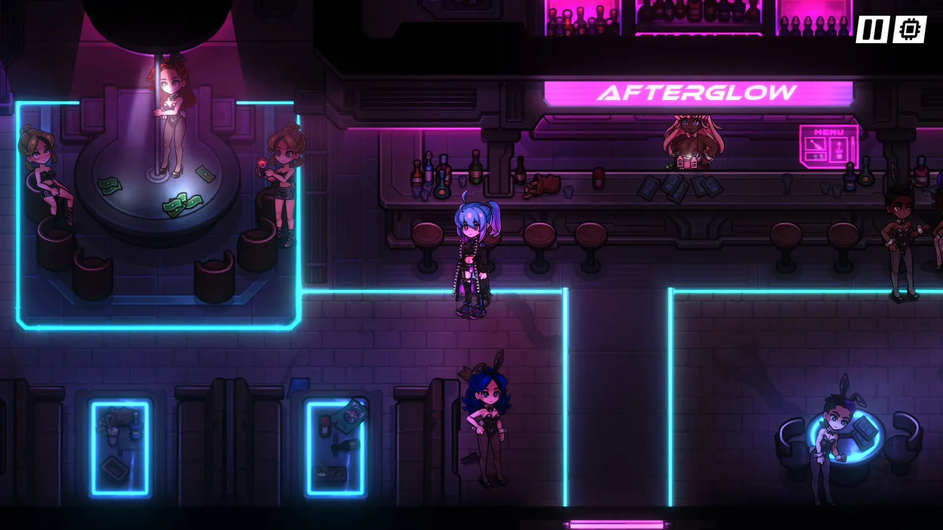 Third Crisis Neon Nights gameplay screenshot 4 (Ren'Py adult game) by Anduo Games – free download