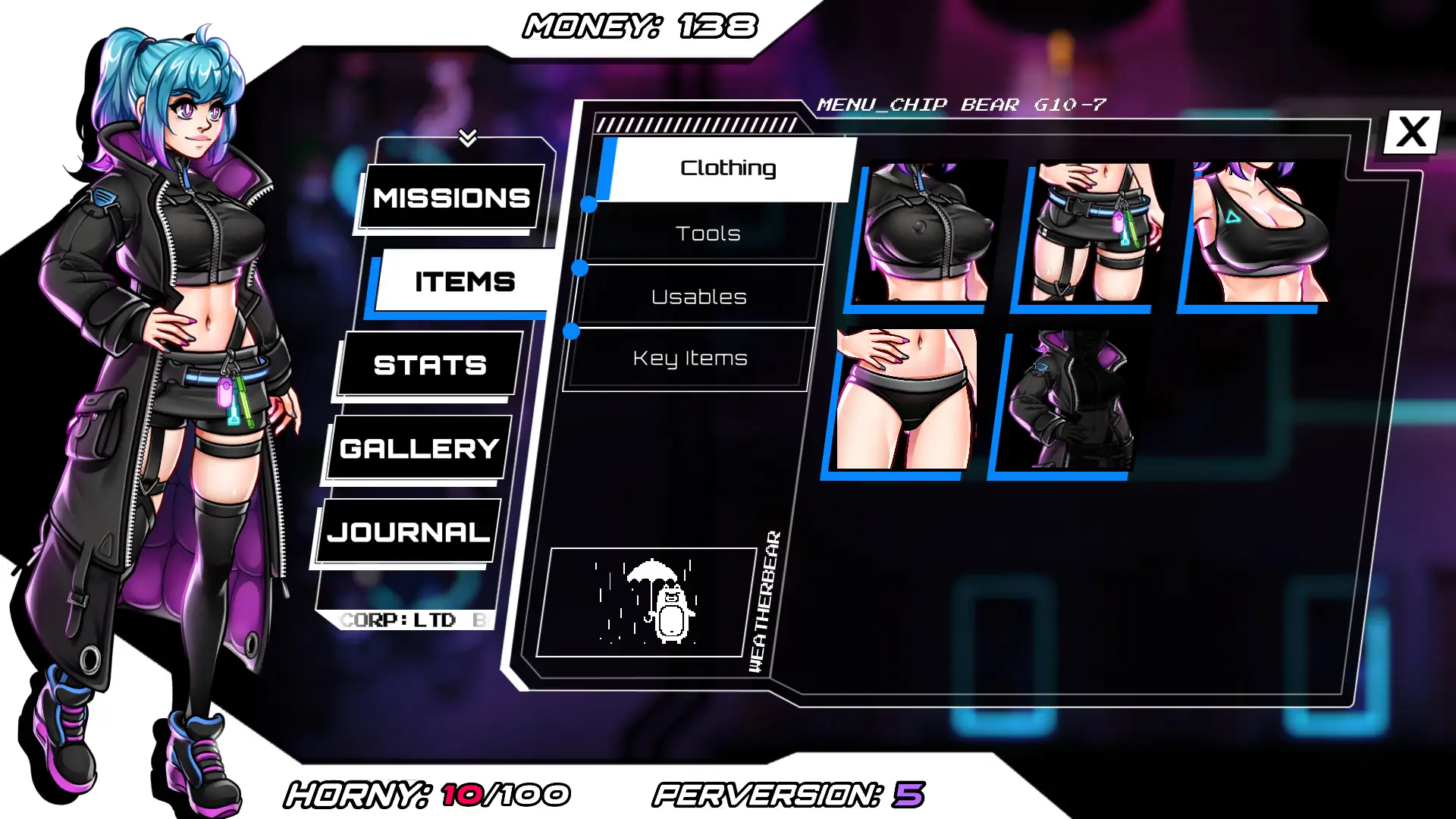 Third Crisis Neon Nights gameplay screenshot 2 (Ren'Py adult game) by Anduo Games – free download