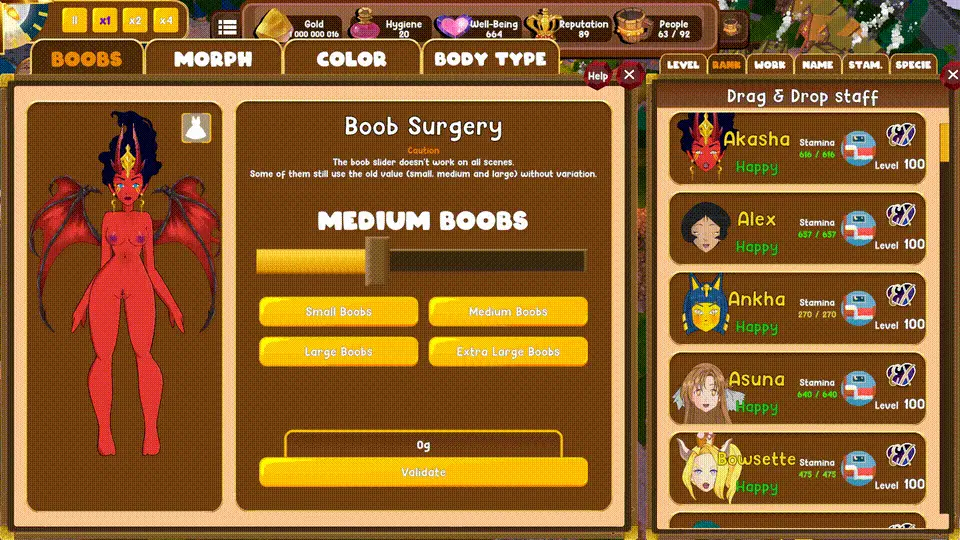 Nymphomania Fantasy Town gameplay screenshot 7 (Ren'Py adult game) by Unifox Game Studio – free download