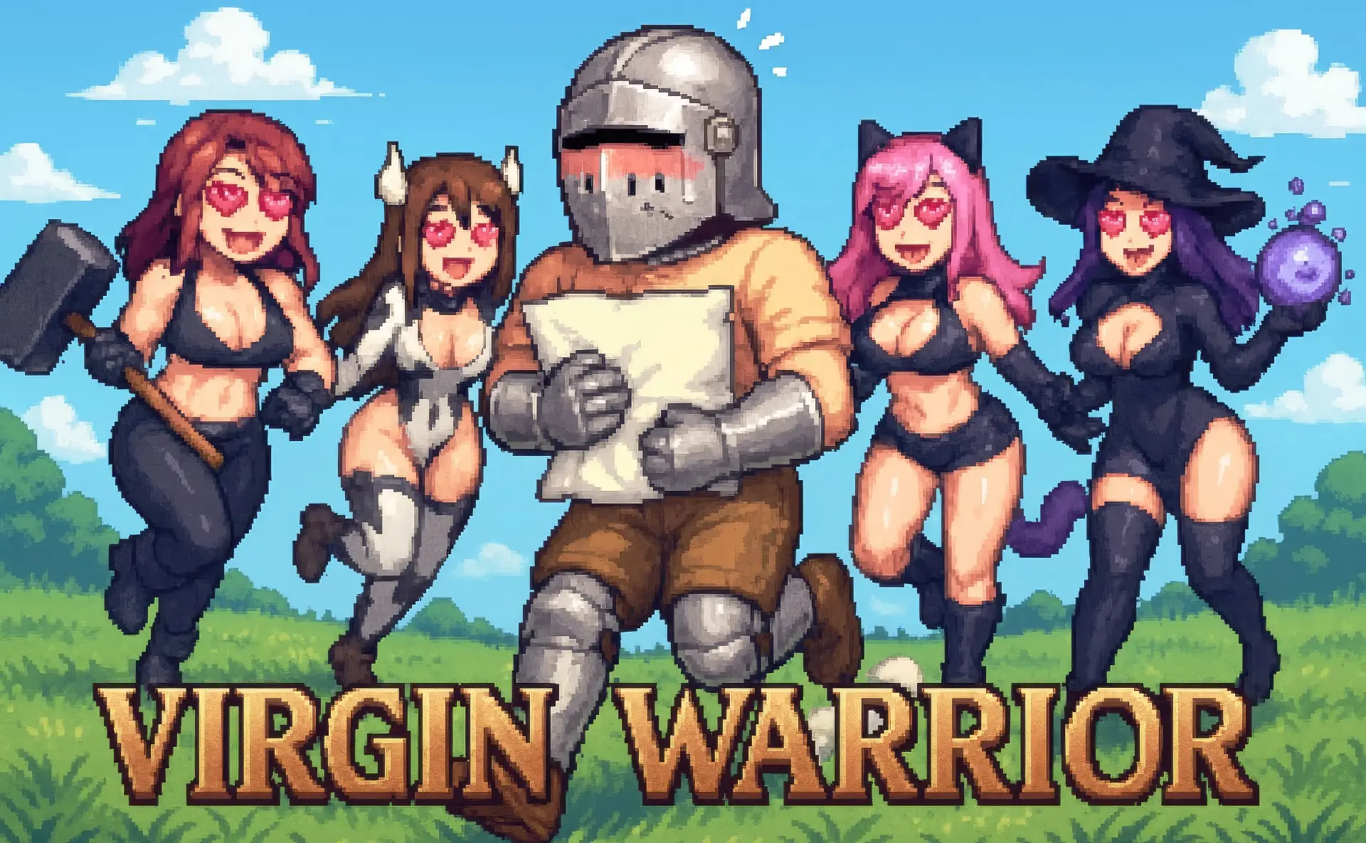 Virgin Warrior cover 0.2.5 Alpha – Ren'Py adult game by Quelix Games free download