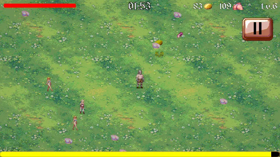 Virgin Warrior gameplay screenshot 1 (Ren'Py adult game) by Quelix Games – free download