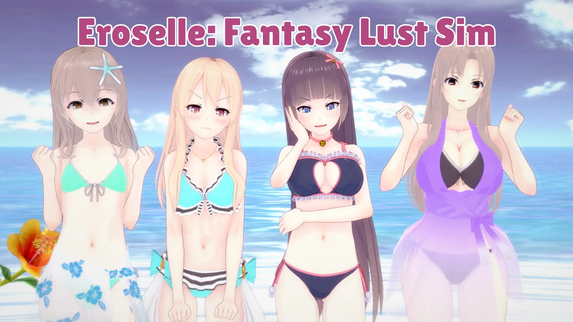 Eroselle Fantasy Lust Sim cover 0.3.2 – Ren'Py adult game by Lust Works Studio free download