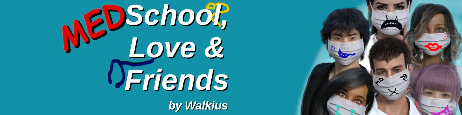 Medschool, Love and Friends cover 0.5 – Ren'Py adult game by Walkius free download