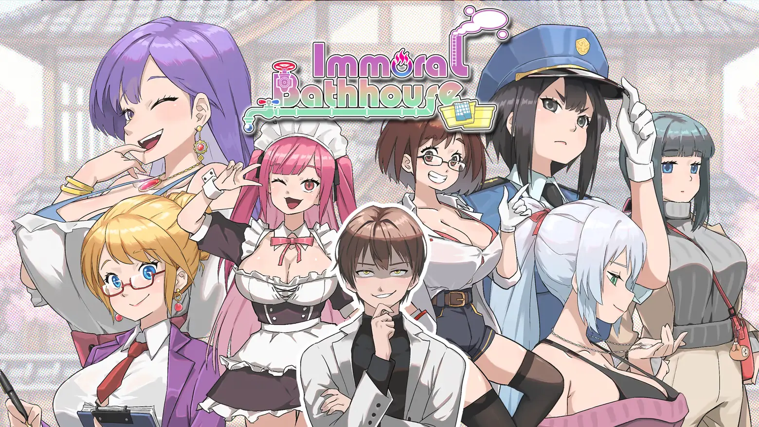 Immoral-Bathhouse cover 0.0.54 – Ren'Py adult game by Butter Cat Studio free download