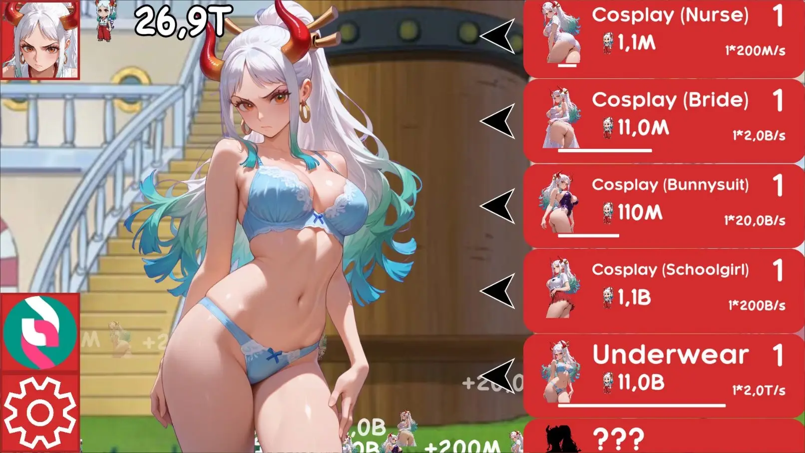 One Piece Hentai Clicker gameplay screenshot 6 (Ren'Py adult game) by SilenceOfTheNight – free download