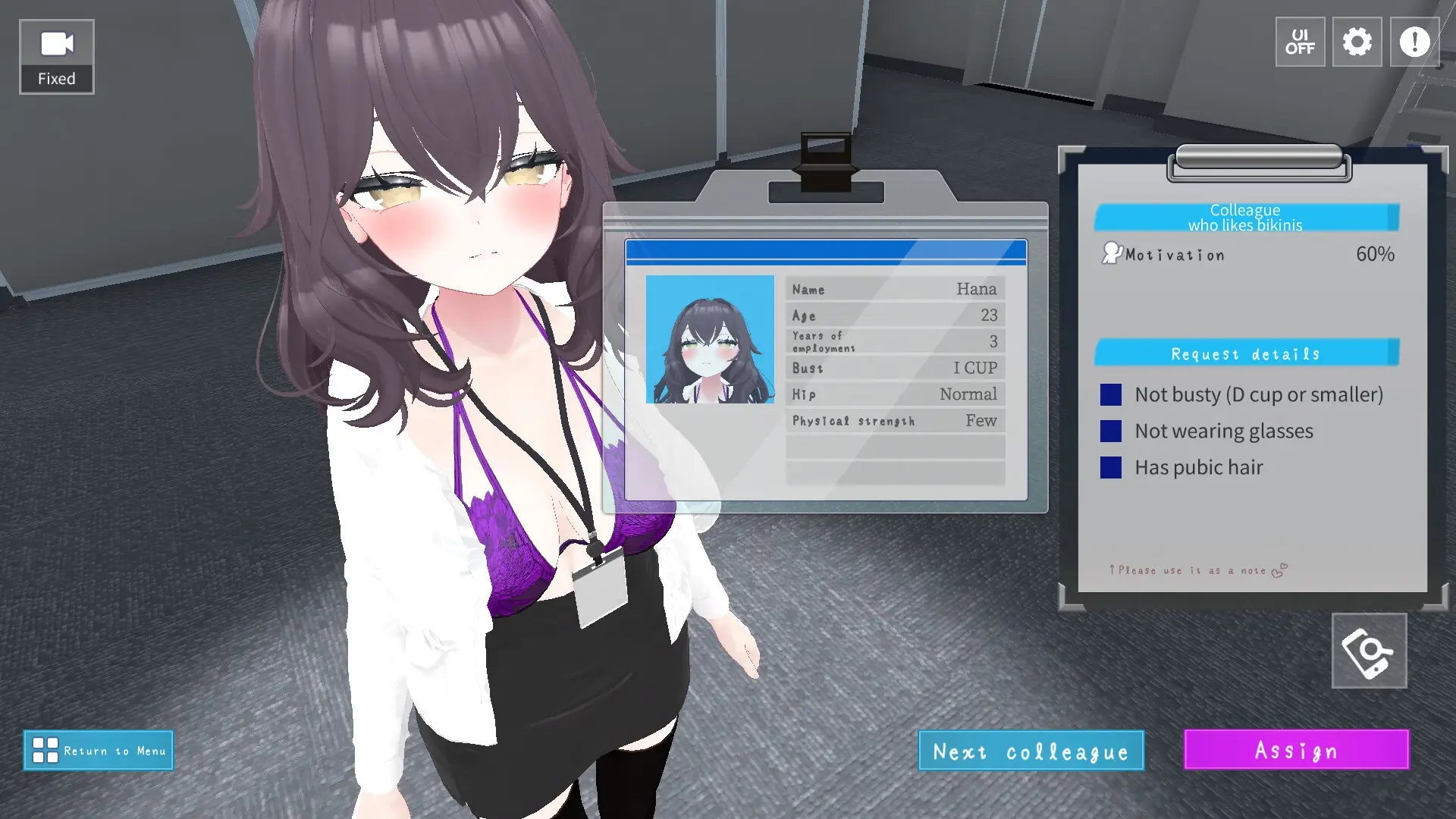 Let’s Start Managing the Sexual Relief Department! gameplay screenshot 3 (Ren'Py adult game) by MukudoriGames /むくどりGames – free download