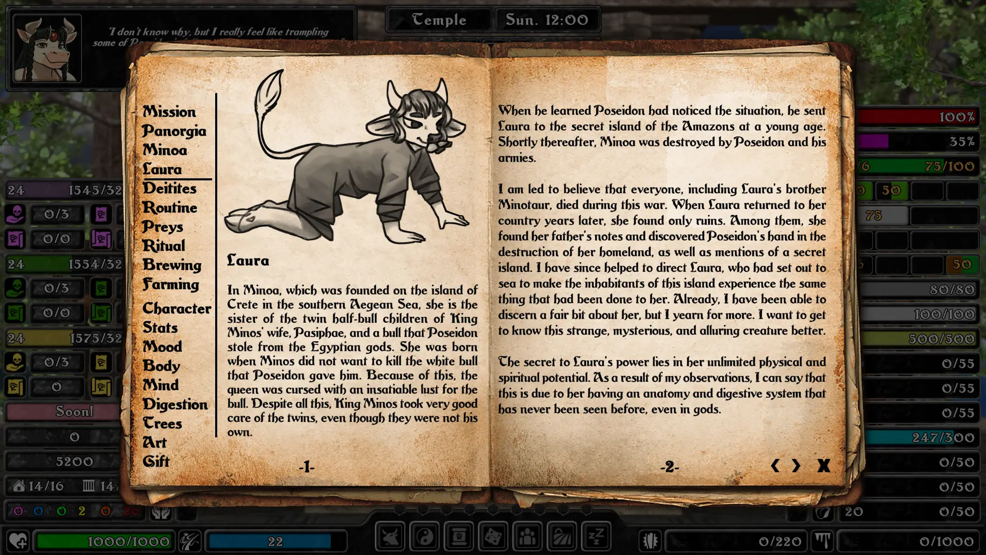 Testament of Minos gameplay screenshot 17 (Ren'Py adult game) by Drages Animations – free download