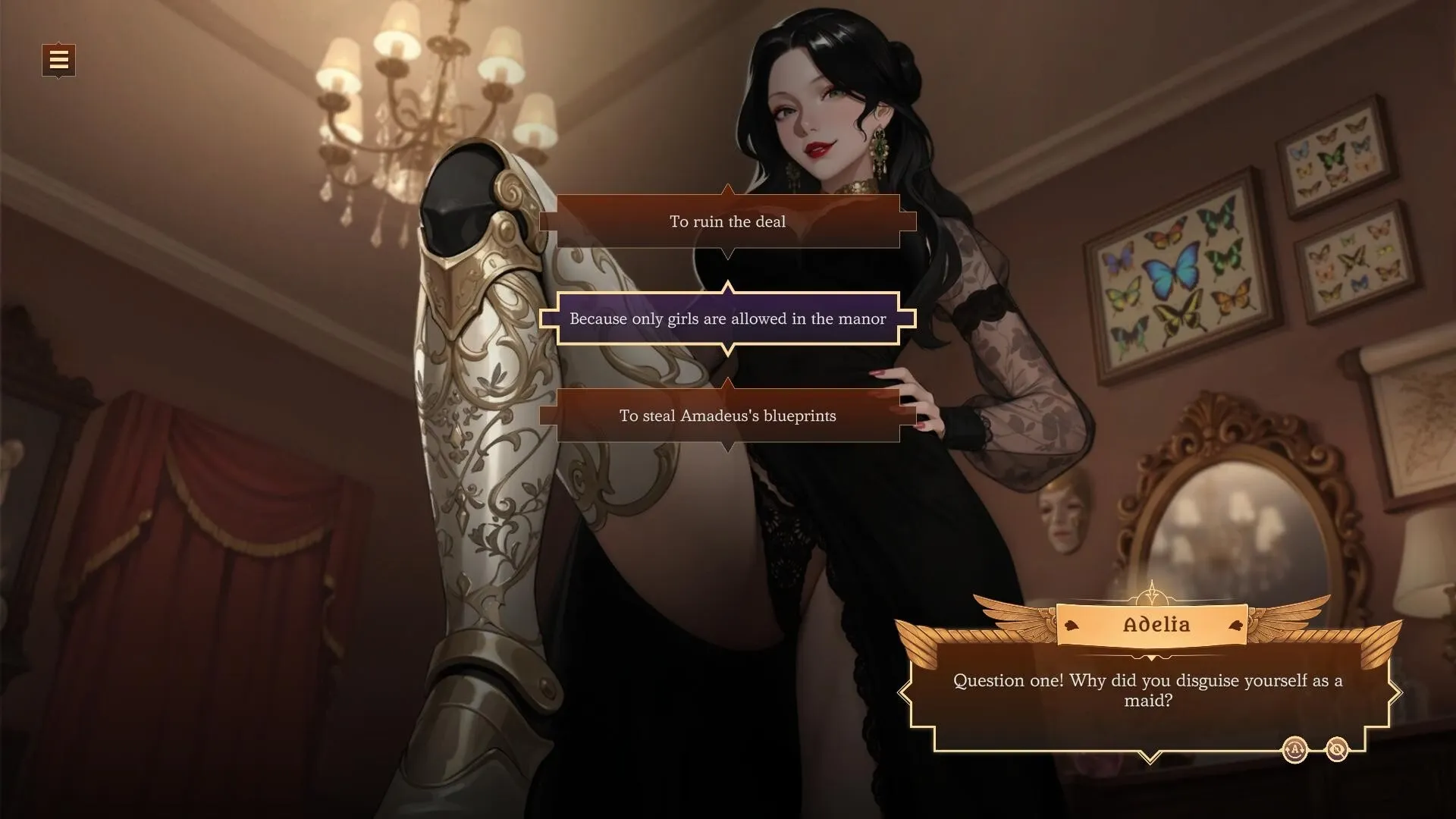 Lust Manor: Leona’s Secret gameplay screenshot 12 (Ren'Py adult game) by Kinky Business Group – free download