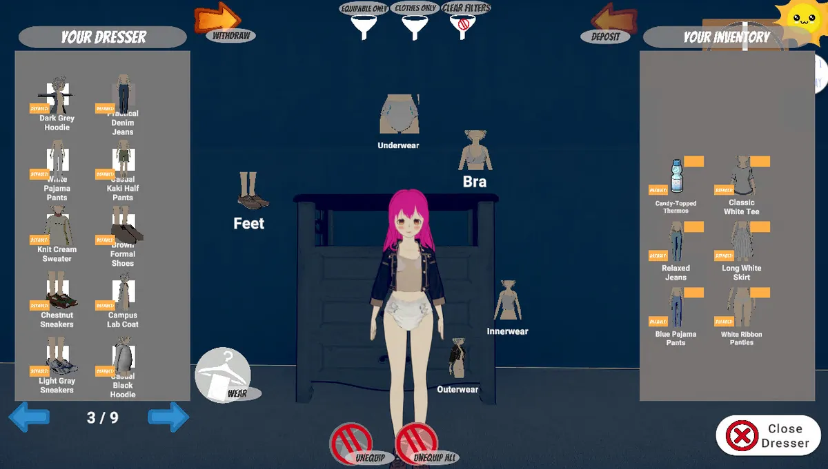 Dreamwalker gameplay screenshot 1 (Ren'Py adult game) by RedSparrow – free download