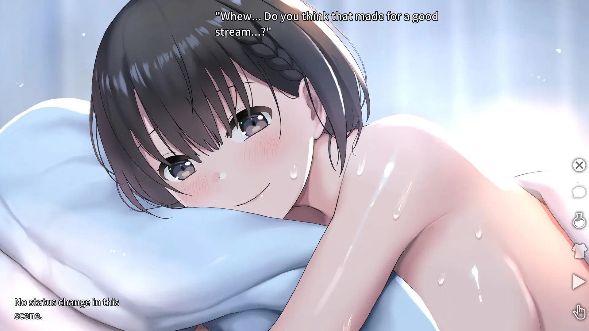 Steamy Livestreams with My Girlfriend gameplay screenshot 1 (Ren'Py adult game) by Laplace – free download