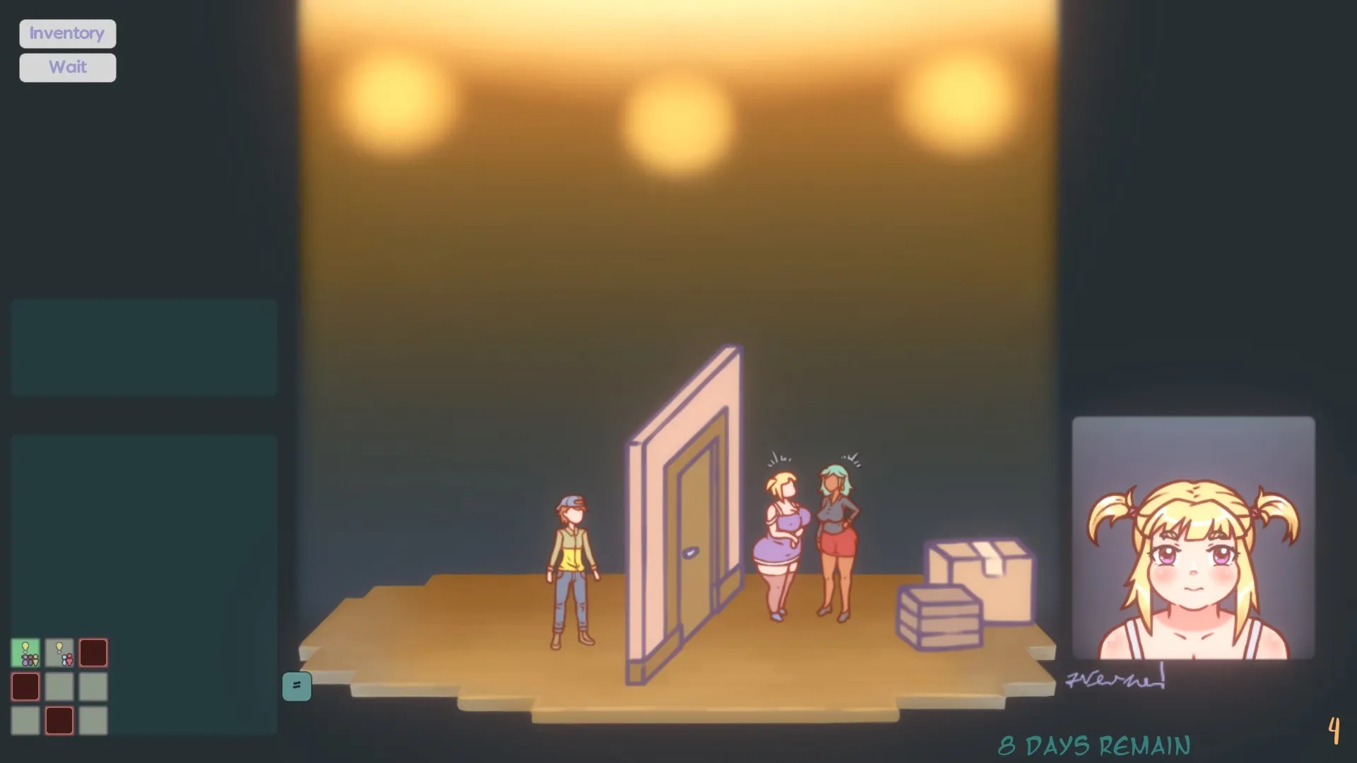 Summer Sweepers gameplay screenshot 4 (Ren'Py adult game) by Impy – free download