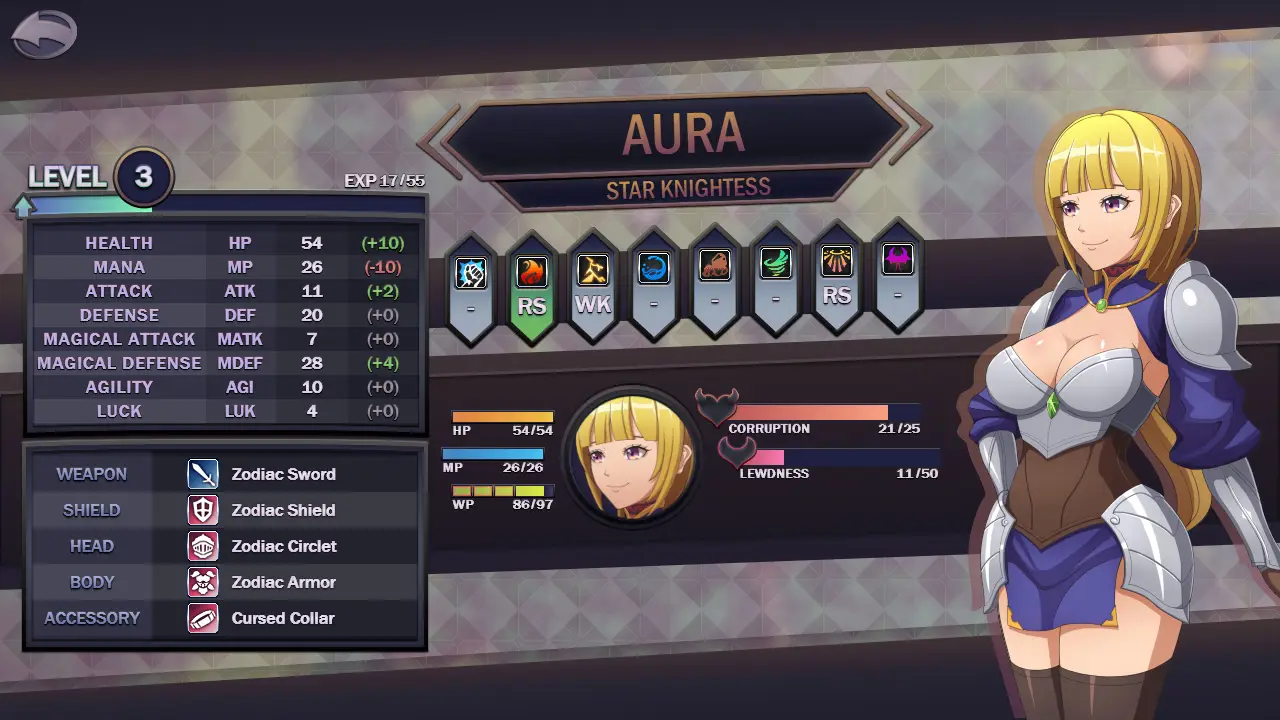 Star Knightess Aura gameplay screenshot 13 (Ren'Py adult game) by aura-dev – free download