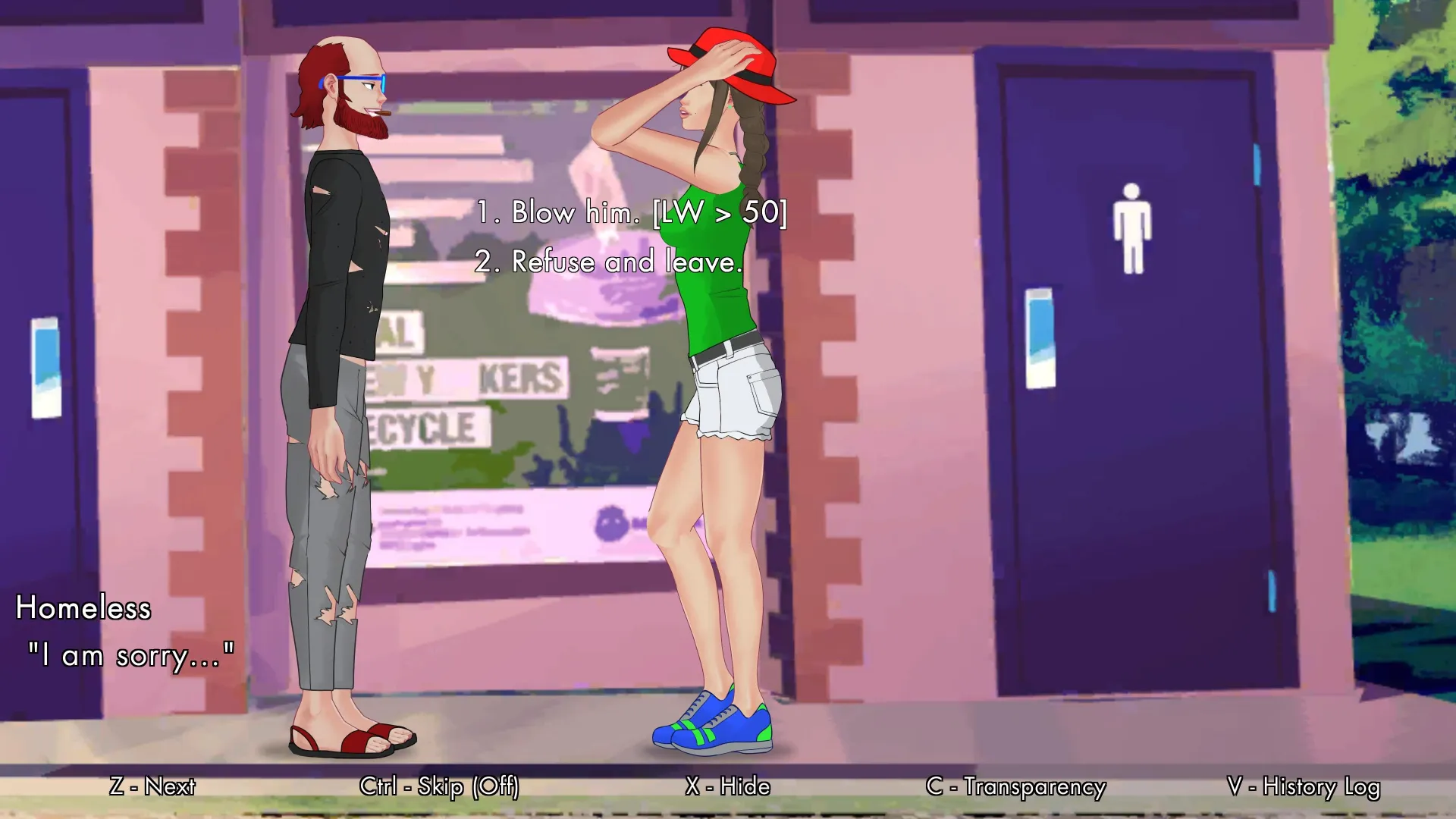 Unaware in the City gameplay screenshot 9 (Ren'Py adult game) by Mr. Unaware Studios – free download