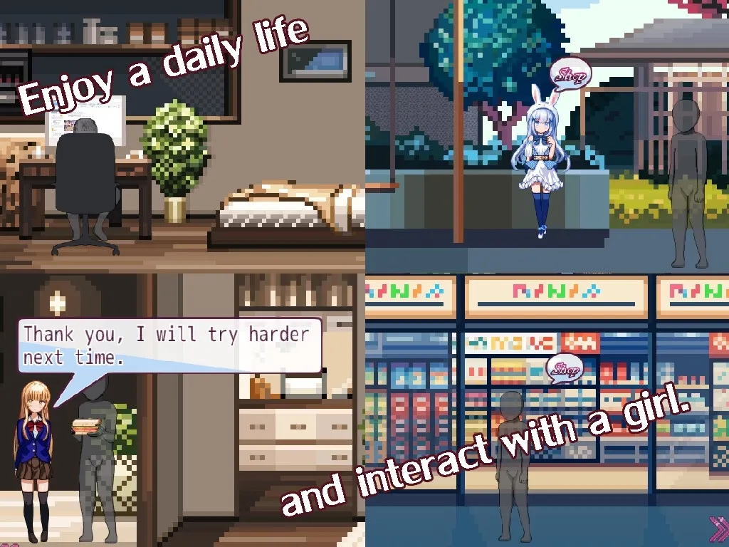 The Fallen Angel Next Door gameplay screenshot 1 (Ren'Py adult game) by Evilcat – free download
