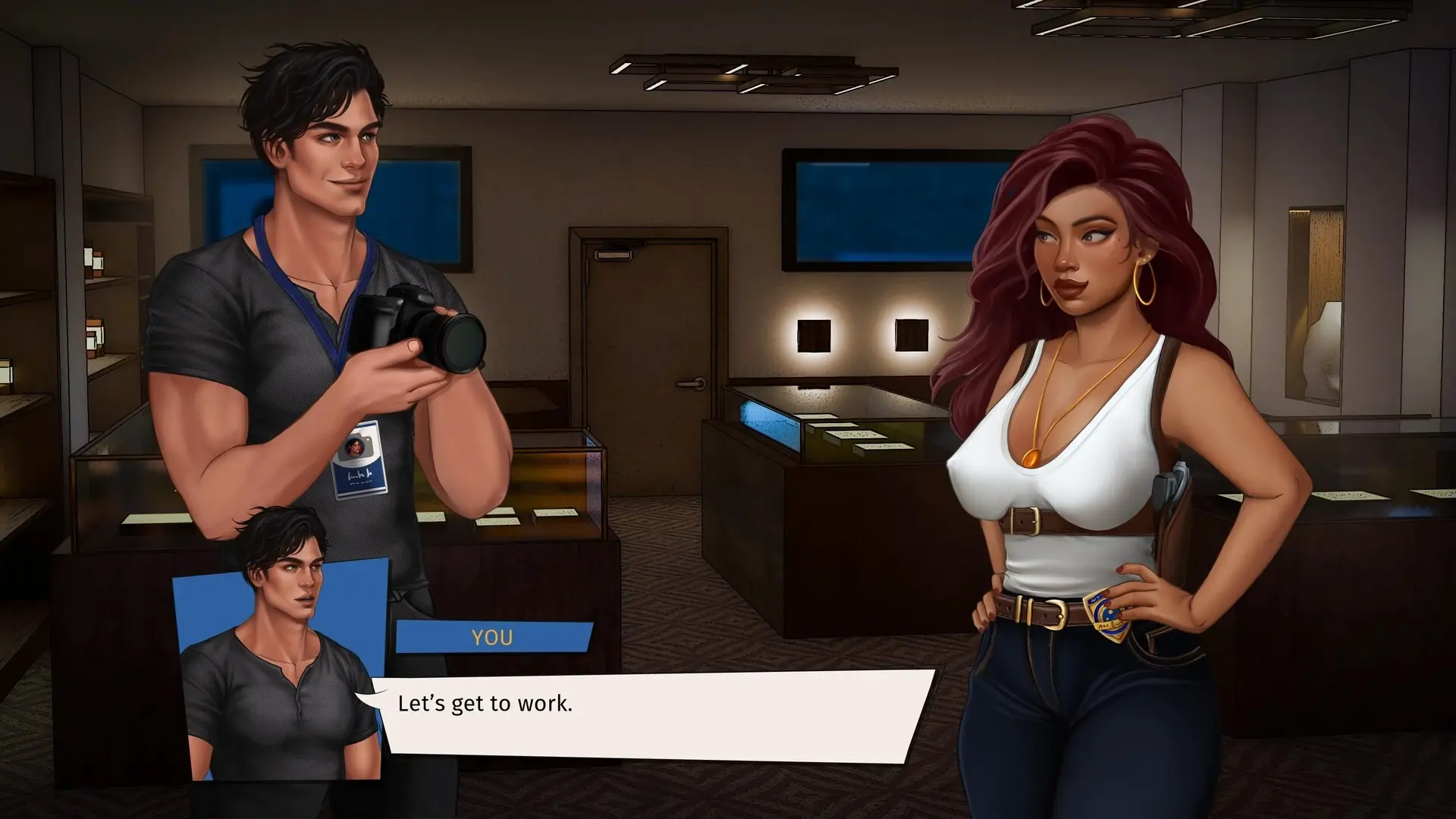 Mask City- Chapter Zero gameplay screenshot 2 (Ren'Py adult game) by Powersteal Interactive – free download
