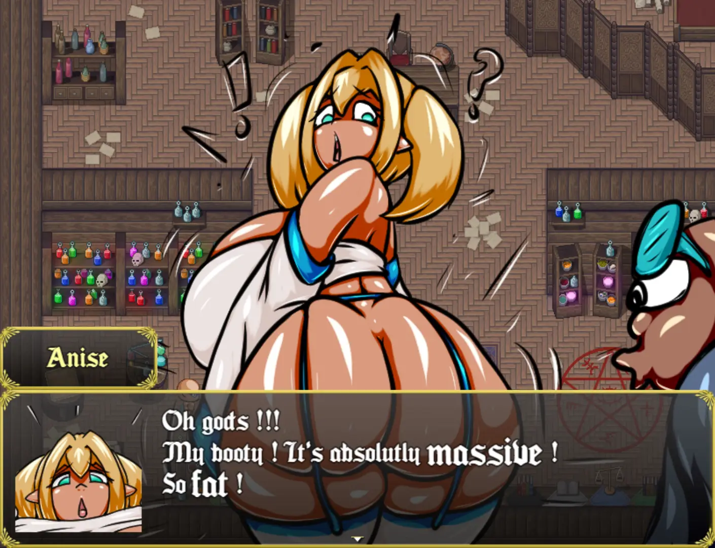 NTR Elf : Welcome to Lewdburg gameplay screenshot 5 (Ren'Py adult game) by Screwthename Suscribestar – free download