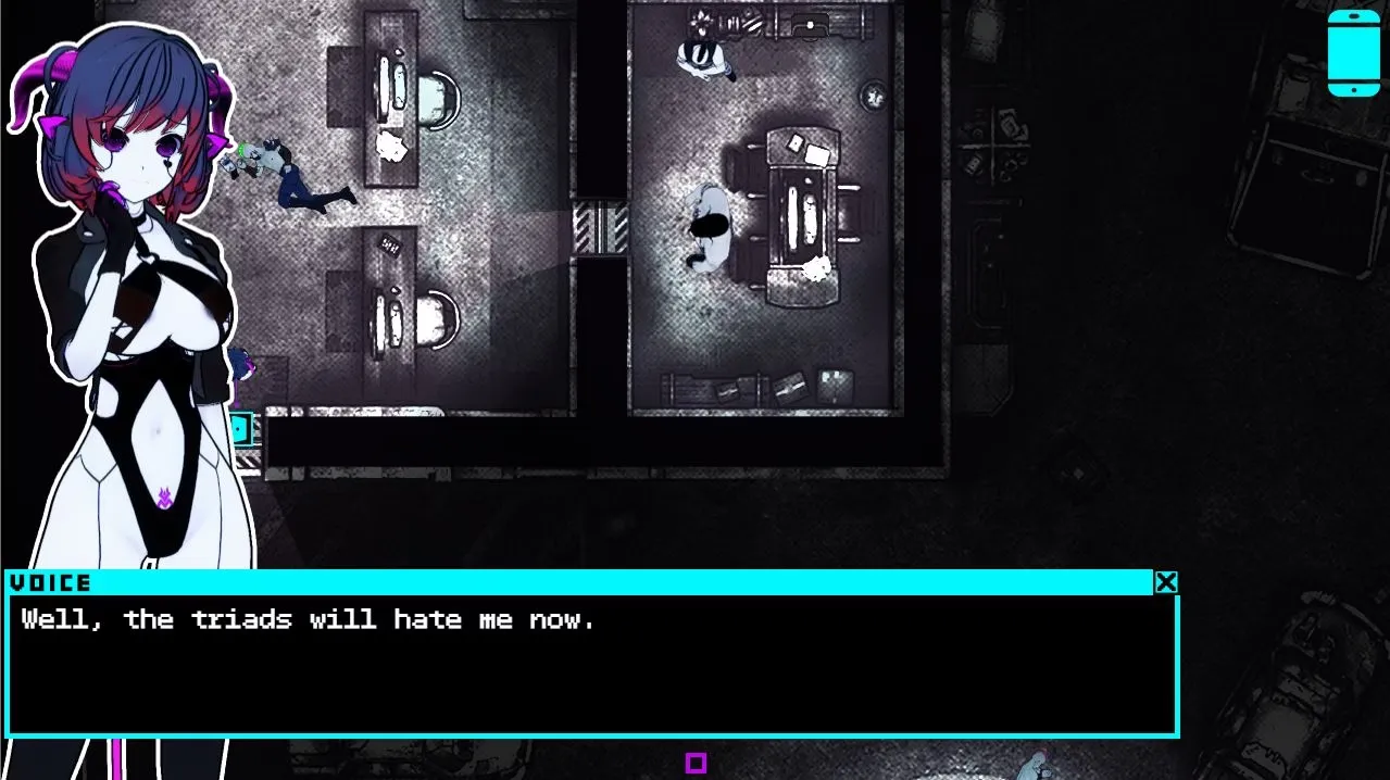 Neon City Succubus gameplay screenshot 9 (Ren'Py adult game) by knsdigitalstudio – free download