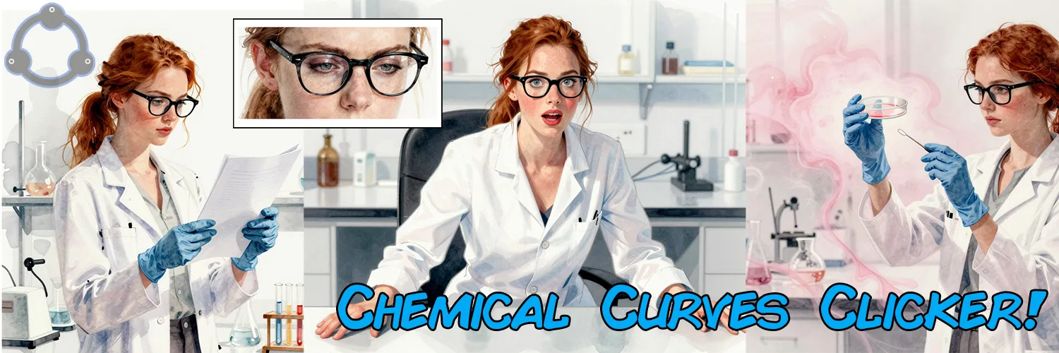 Chemical Curvers Clicker gameplay screenshot 1 (Ren'Py adult game) by Domoroboro – free download