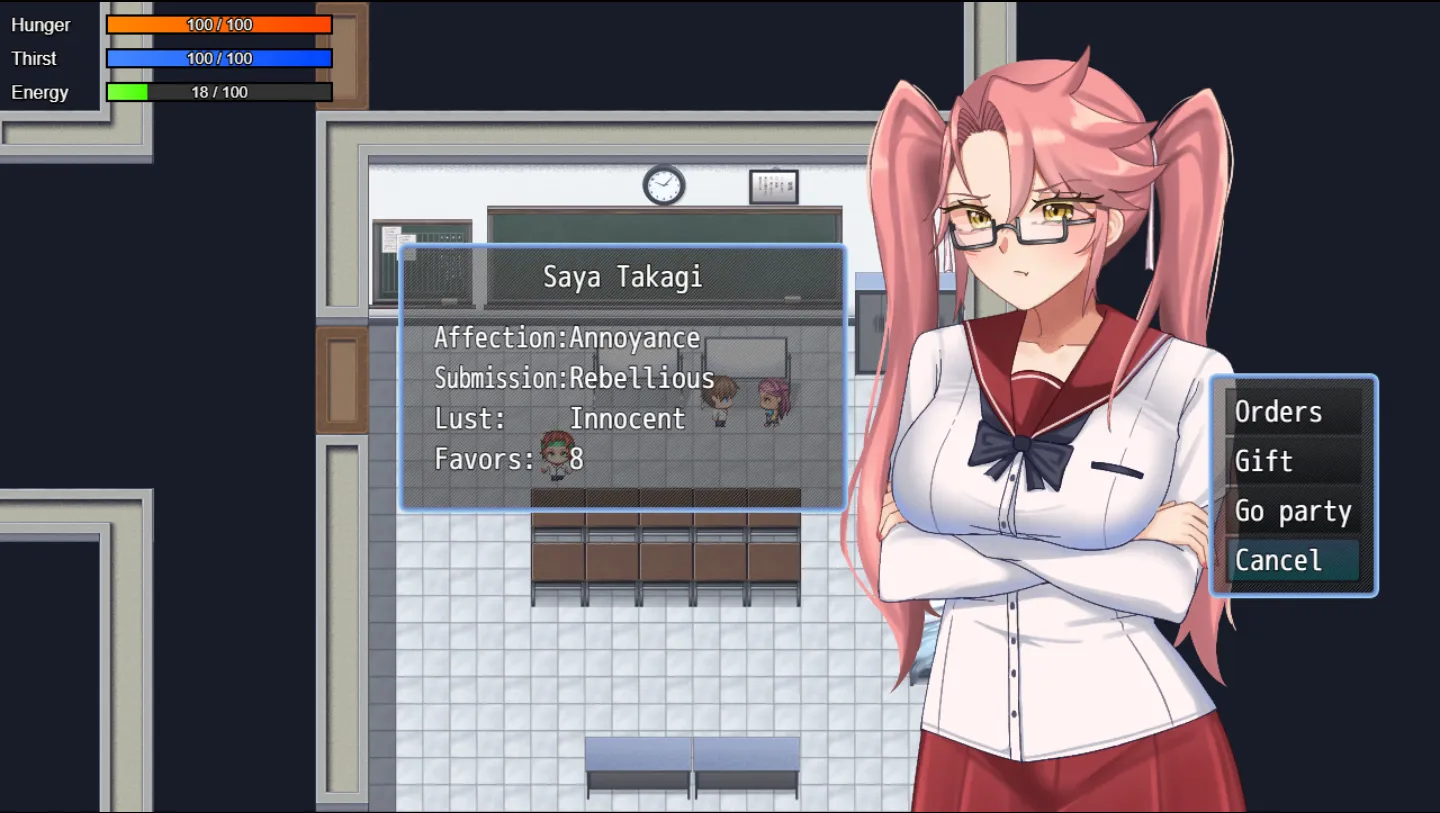 Highschool of the Sex gameplay screenshot 2 (Ren'Py adult game) by OnlyH – free download