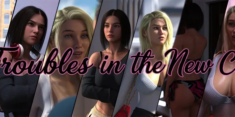 Troubles in the New City cover 0.2a – Ren'Py adult game by DestructiveRaccoon free download