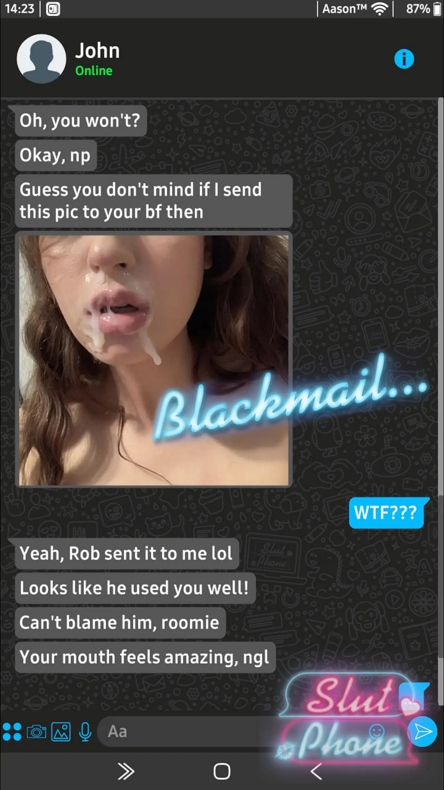 Slut Phone gameplay screenshot 1 (Ren'Py adult game) by Aason – free download