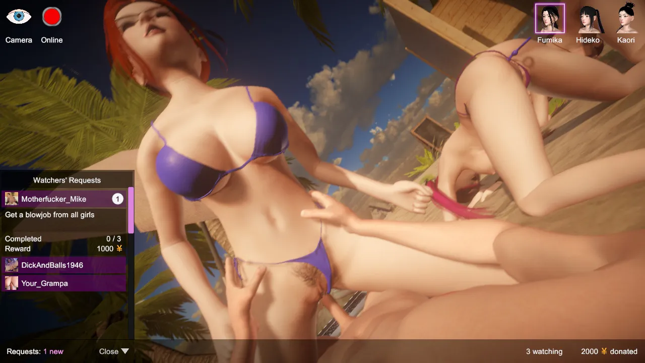 Webcam Gangbang gameplay screenshot 1 (Ren'Py adult game) by Walter's Games – free download