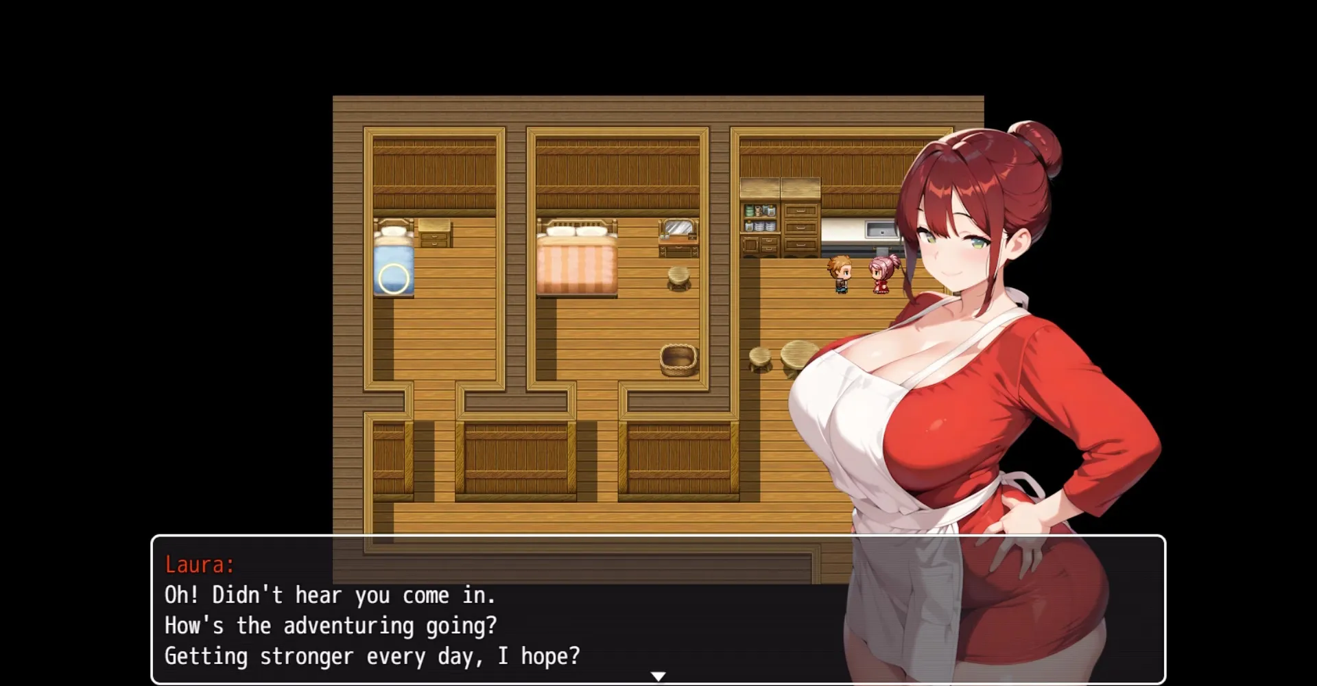 Laura and the NTR Village gameplay screenshot 2 (Ren'Py adult game) by MislightGames – free download