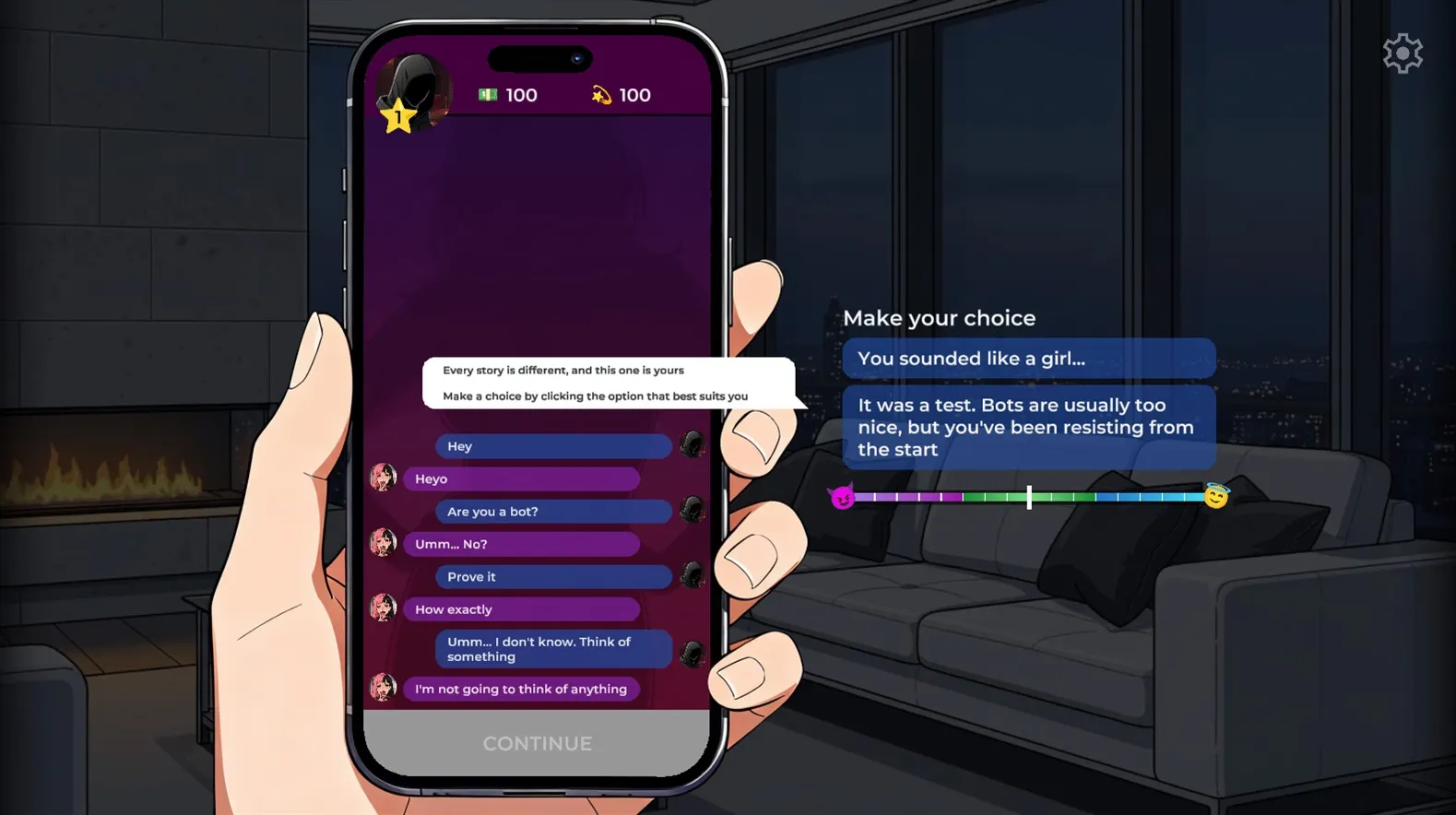 LoveLinker gameplay screenshot 4 (Ren'Py adult game) by Ms. Peach – free download