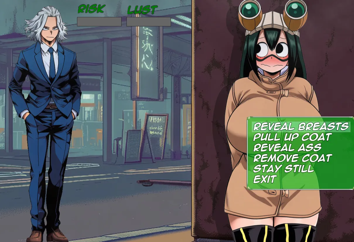 Stripped in Action Prologue: A Frog Devious Mischief gameplay screenshot 4 (Ren'Py adult game) by TopinGX – free download