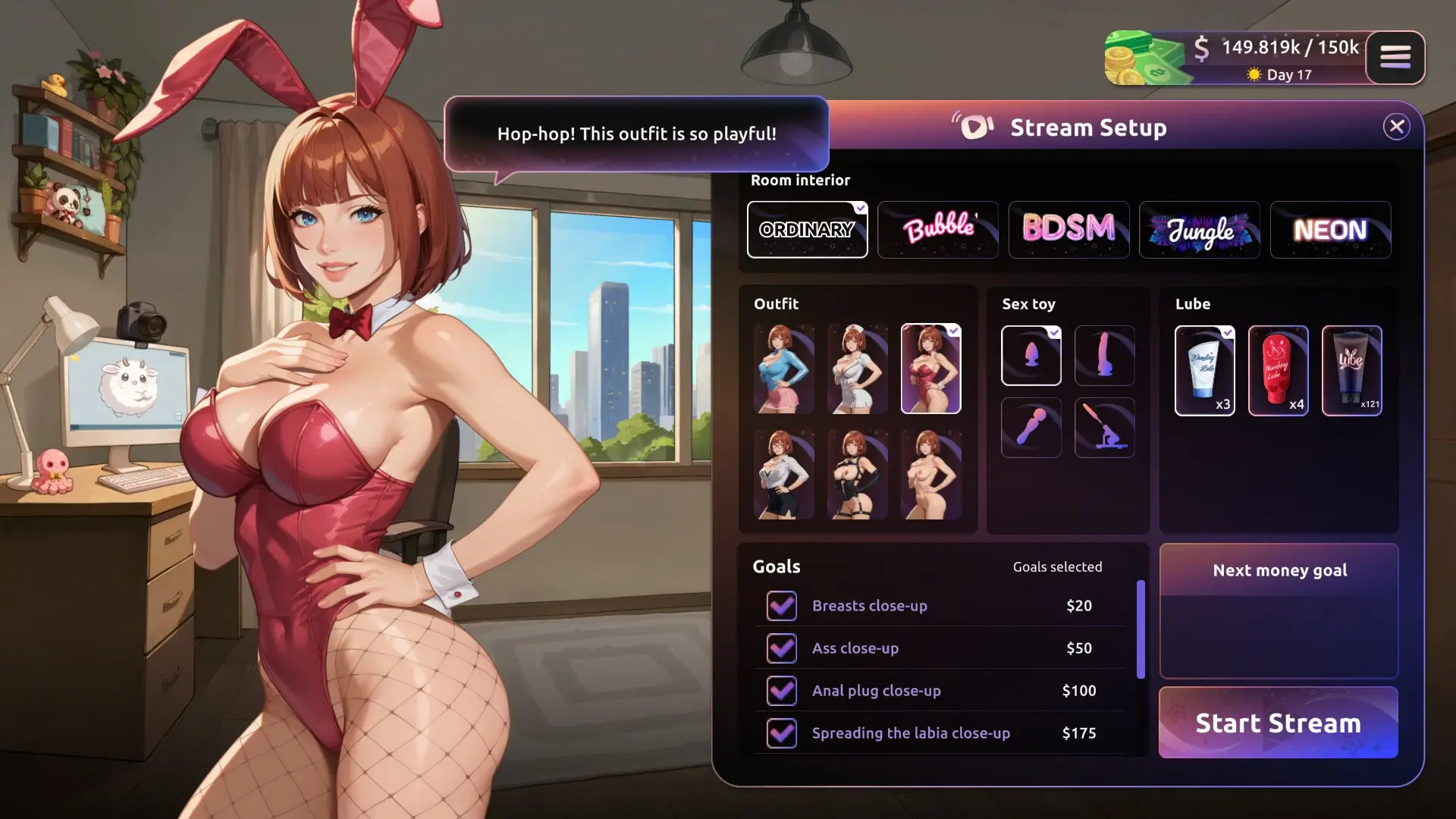 My Waifu’s Stream Is Going Viral gameplay screenshot 22 (Ren'Py adult game) by Lewd Star – free download