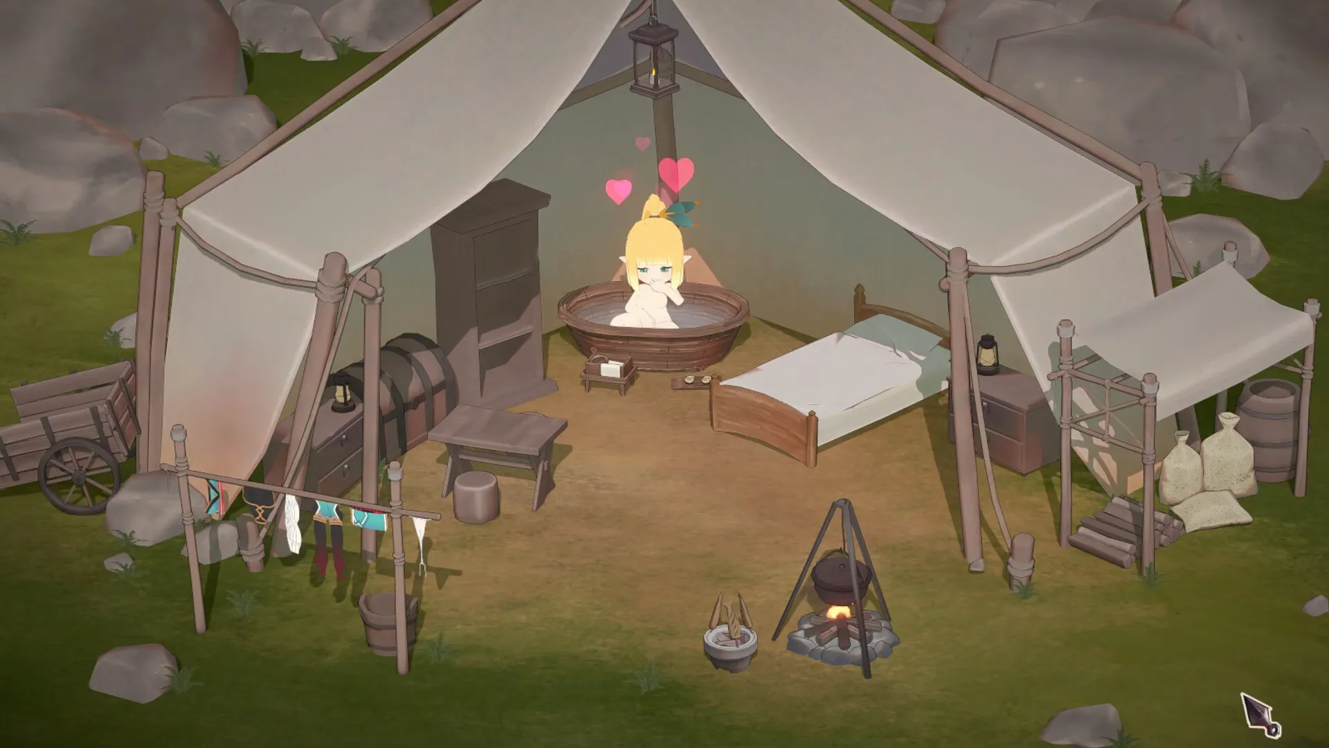 Flee, My Elven Ninja! 3D gameplay screenshot 8 (Ren'Py adult game) by Barance Studio – free download