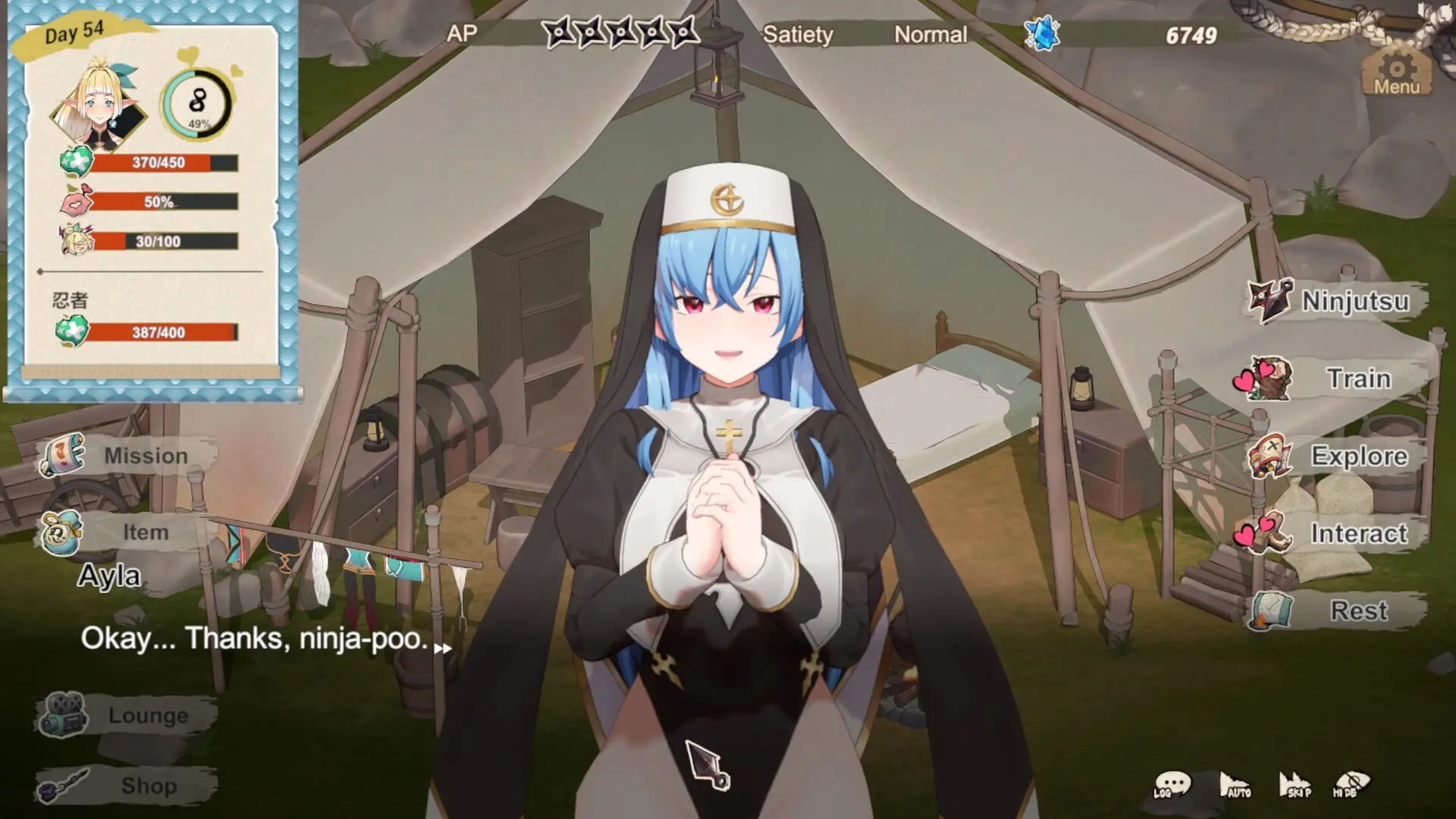Flee, My Elven Ninja! 3D gameplay screenshot 10 (Ren'Py adult game) by Barance Studio – free download