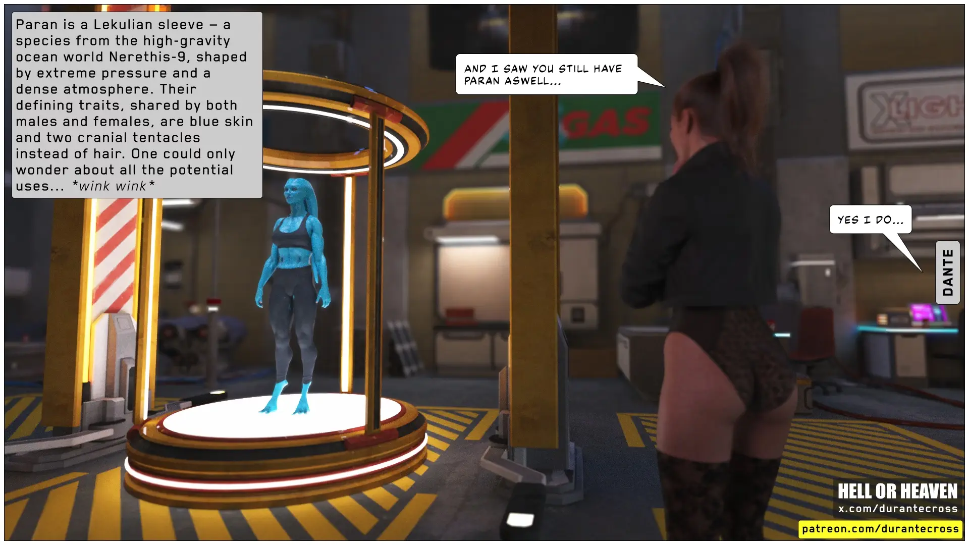 Hell Or Heaven gameplay screenshot 2 (Ren'Py adult game) by Durante Cross – free download