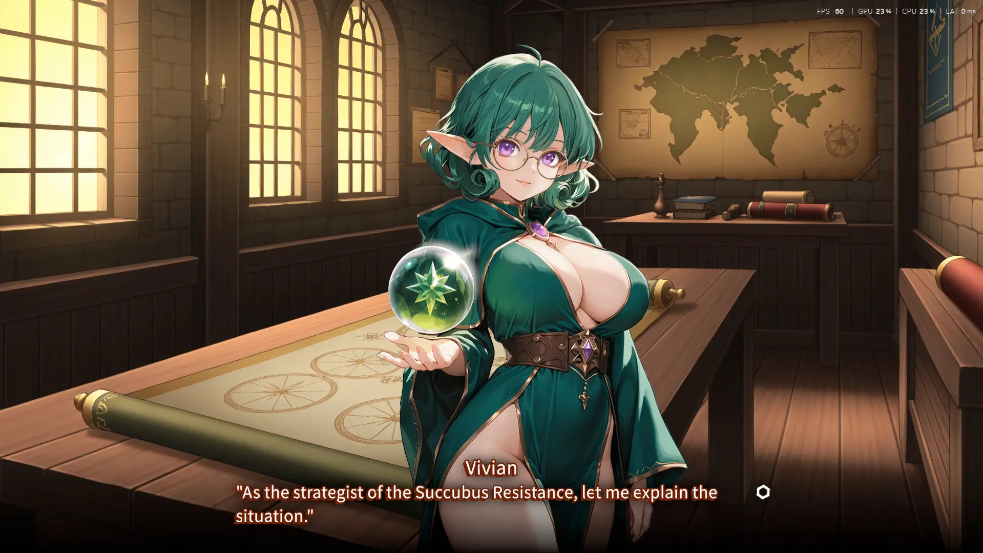 Claws of Soria: Escape the Succubus Night gameplay screenshot 3 (Ren'Py adult game) by Byakko MeiMei – free download